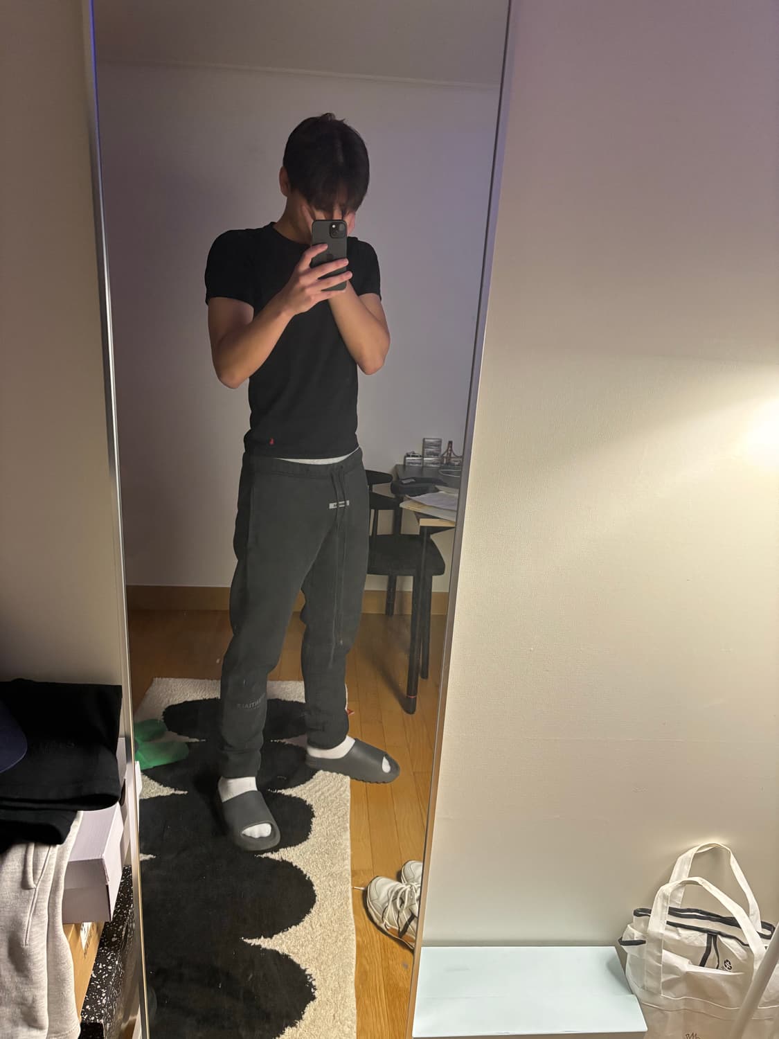 에센셜 스웻팬츠 조거팬츠 블랙 M 상품이미지5