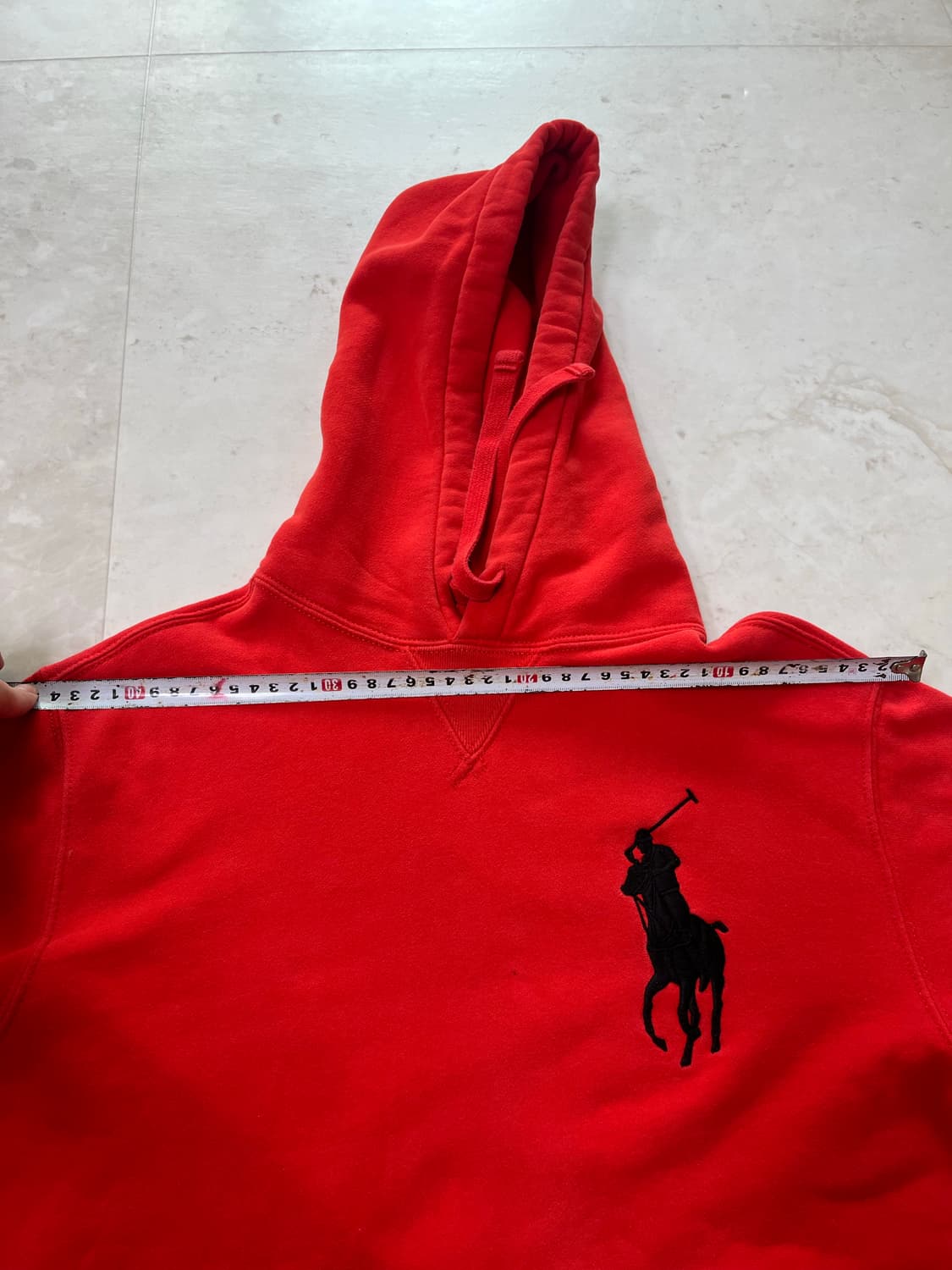 폴로 랄프로렌 레드오렌지 후드티 s 상품이미지5