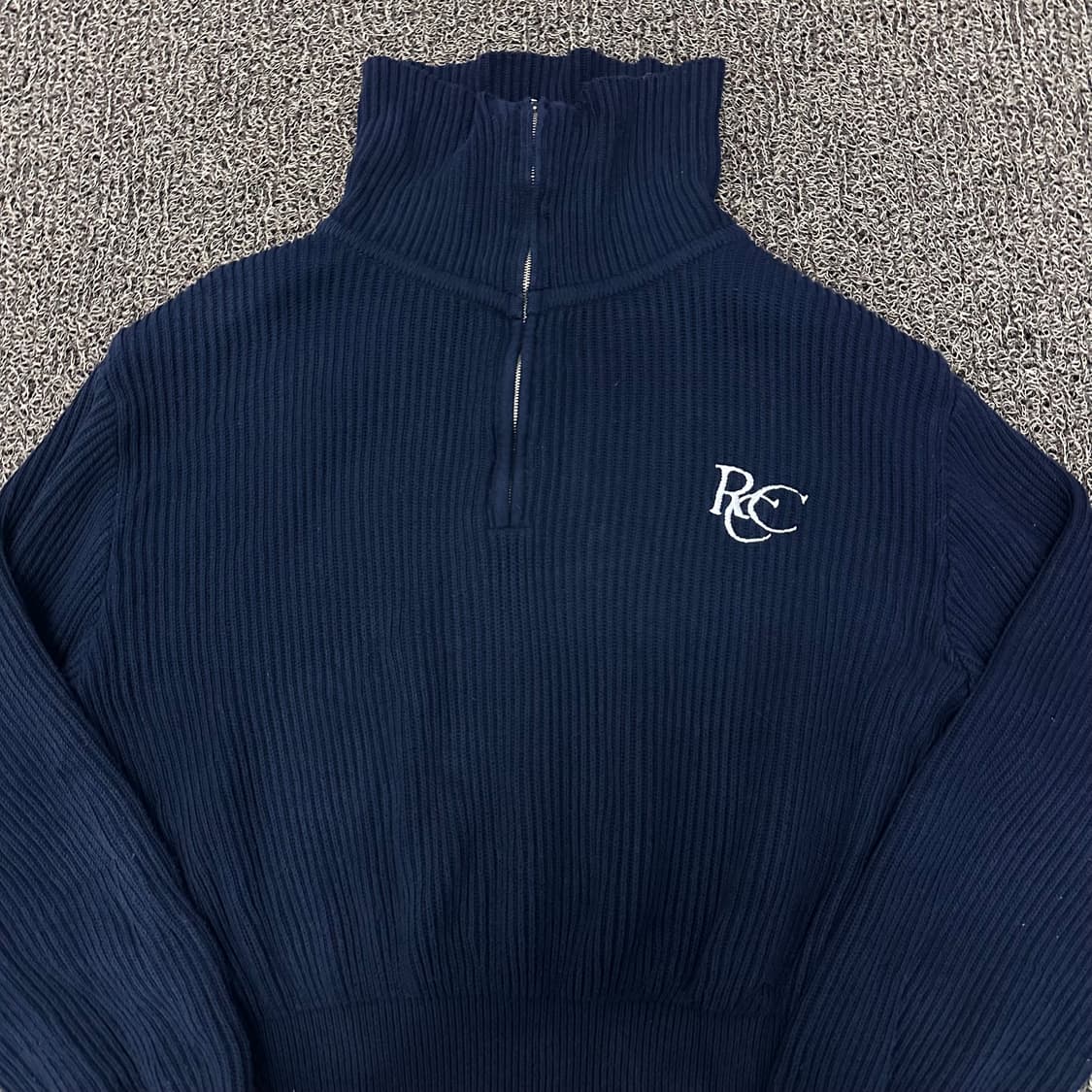 로씨로씨 여성 반집업 니트 네이비  상품이미지6