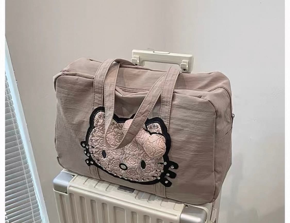 헬로키티 큐빅 핑크 더플백 갸루 상품이미지1