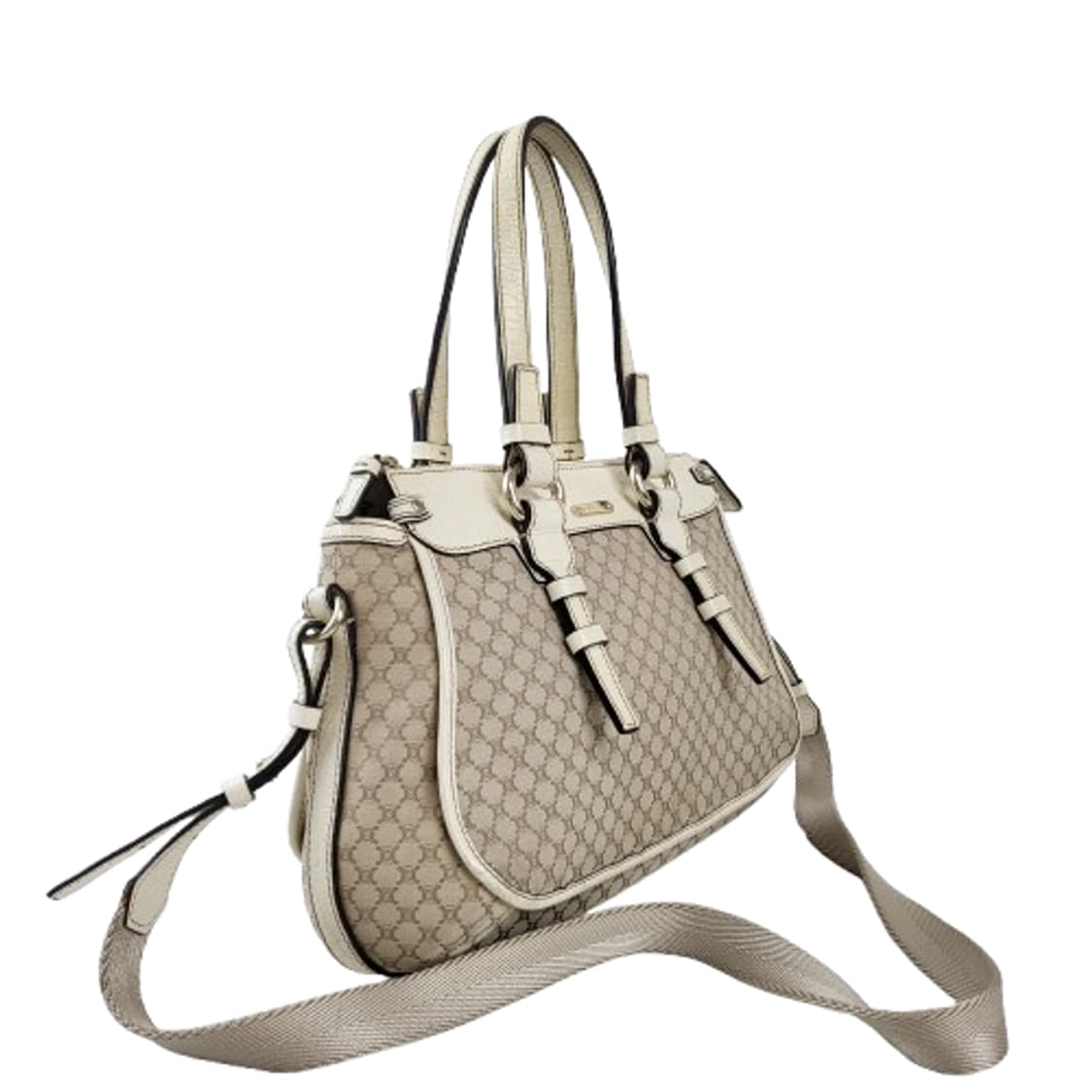 정품 셀린느 마카담 캔버스 & 크록 엠보싱 가죽 숄더백 상품이미지2