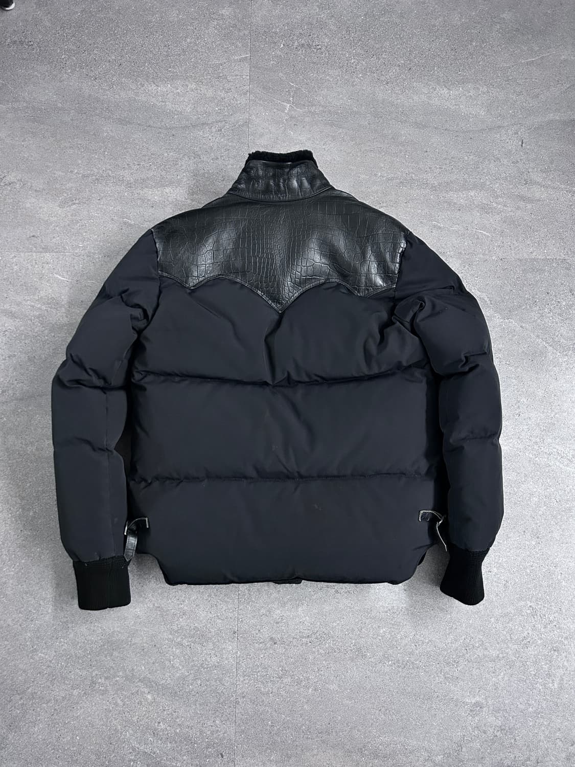 디아프바인 록키 레더 판넬 다운 자켓 상품이미지5