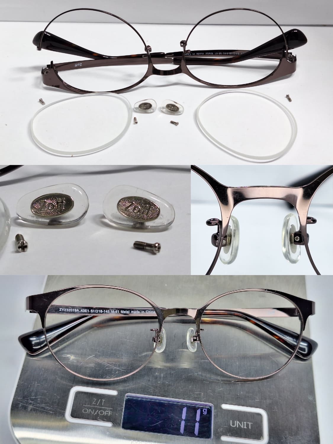 Joff 조프 M-41 브라운 보스턴 메탈 안경 안경테/일본수입 빈티지  상품이미지5