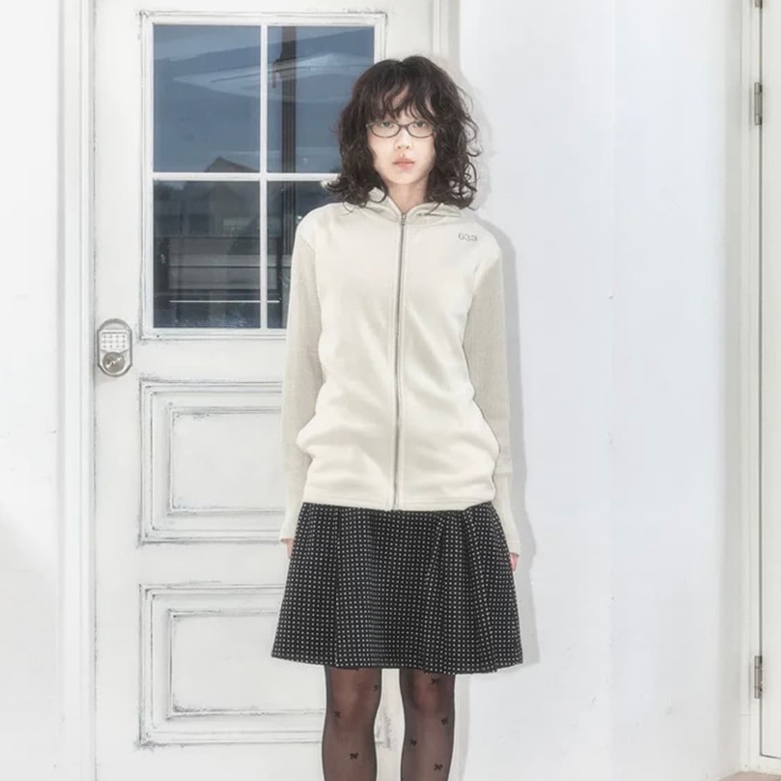 영마일웨어 바라클라바 니트집업 아이보리 상품이미지2