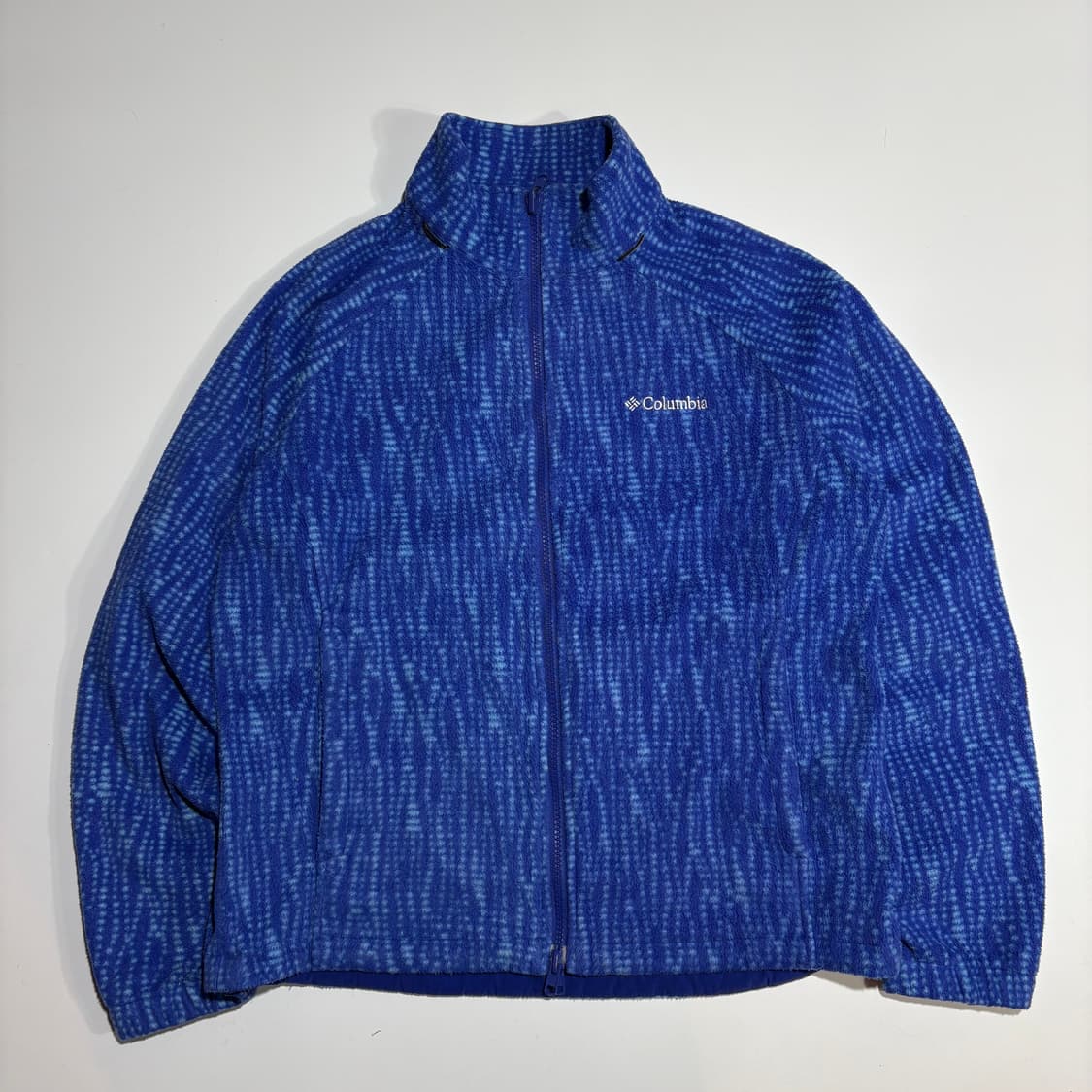 컬럼비아 블루 패턴 플리스 투웨이 집업 자켓 상품이미지1