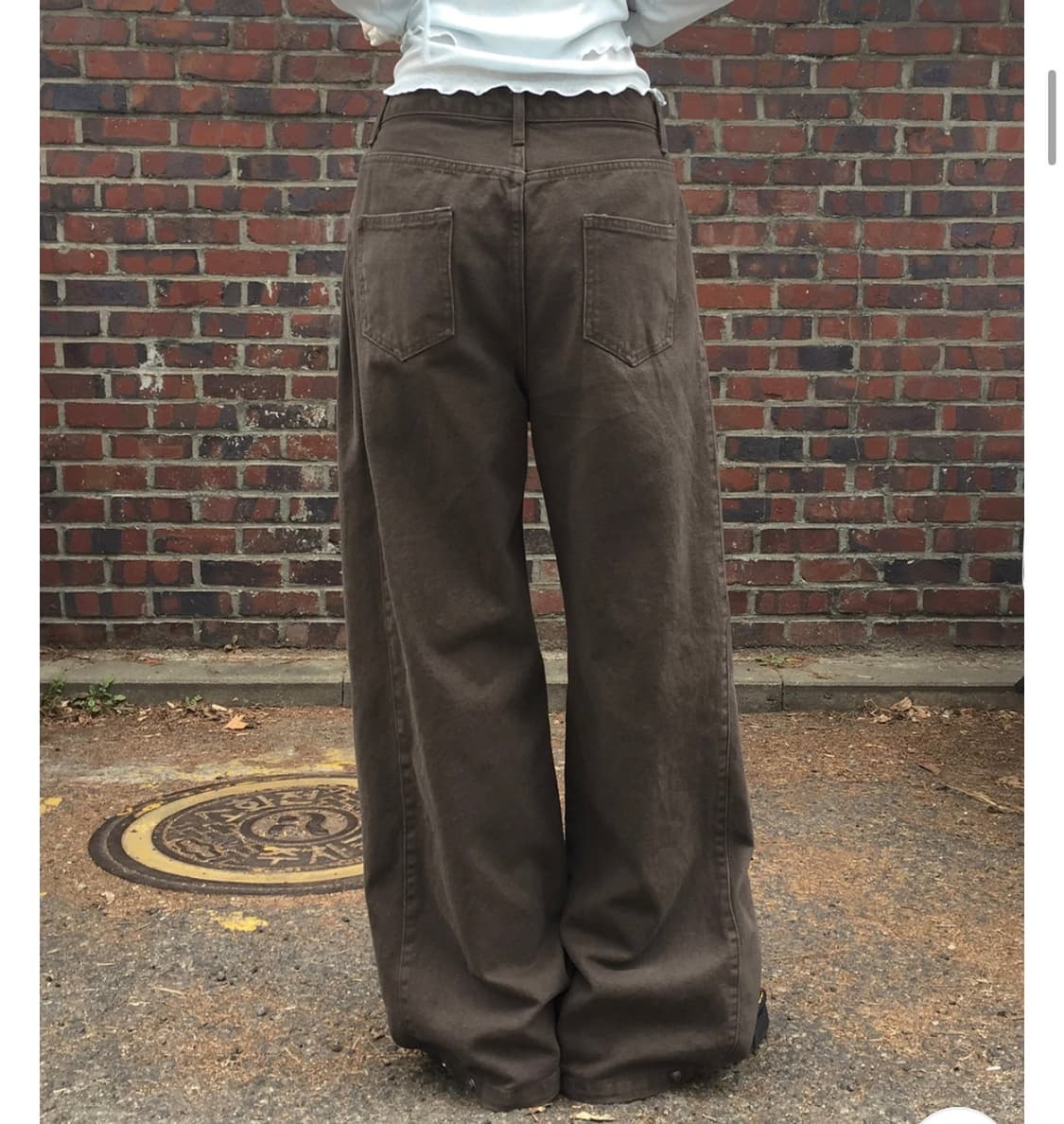 와이드 코튼 핀턱 팬츠 상품이미지2