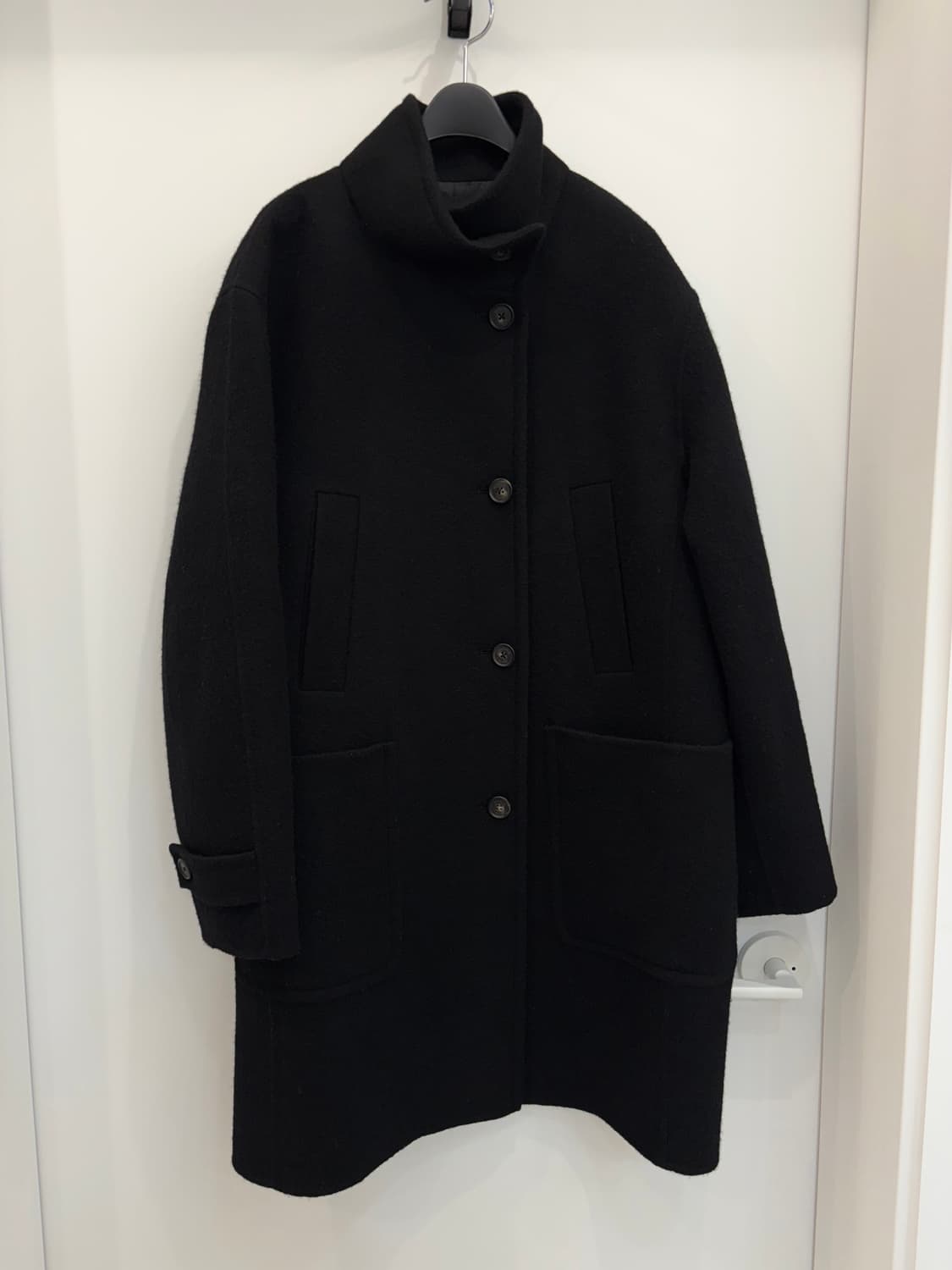 beanpole 핸드메이드 밴드넥 코트 블랙 상품이미지1