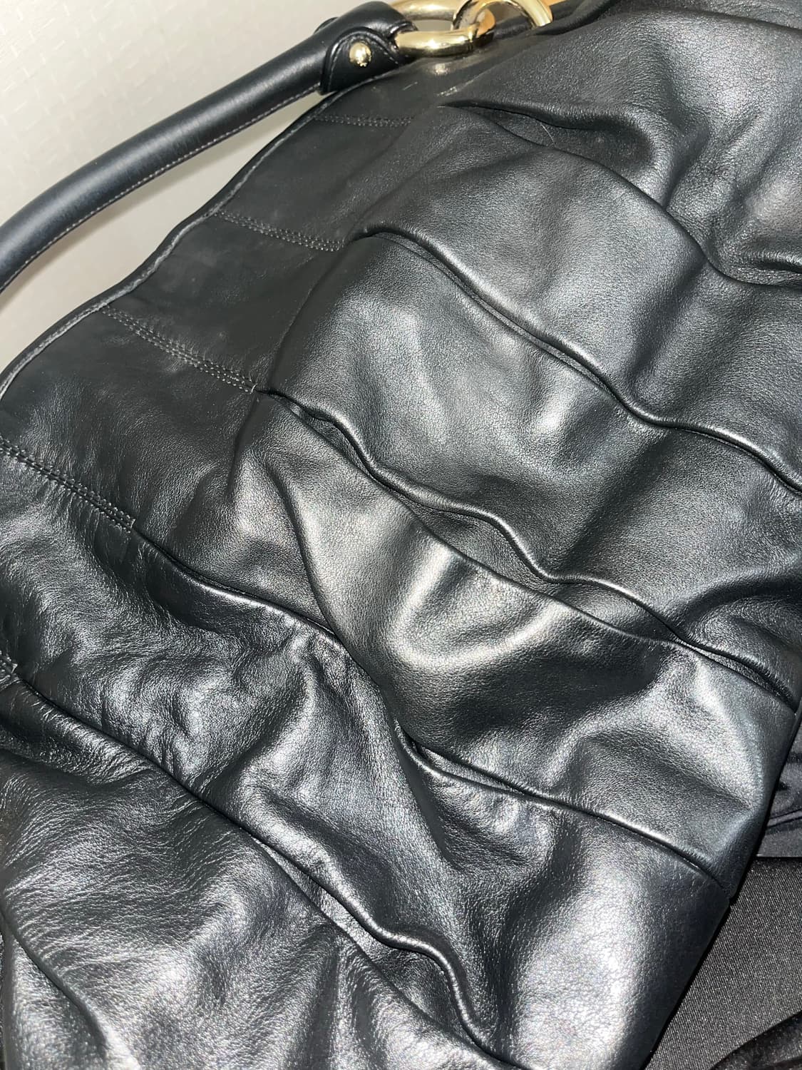 Y2k🖤발리 블랙 이태리 가죽 숄더백 상품이미지3