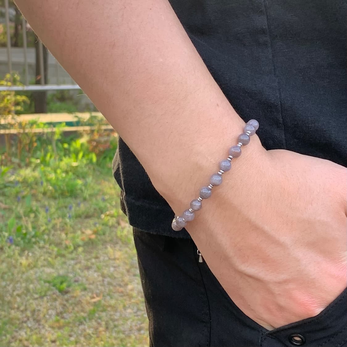 그레이 채운옥 팔찌 써지컬스틸 상품이미지3