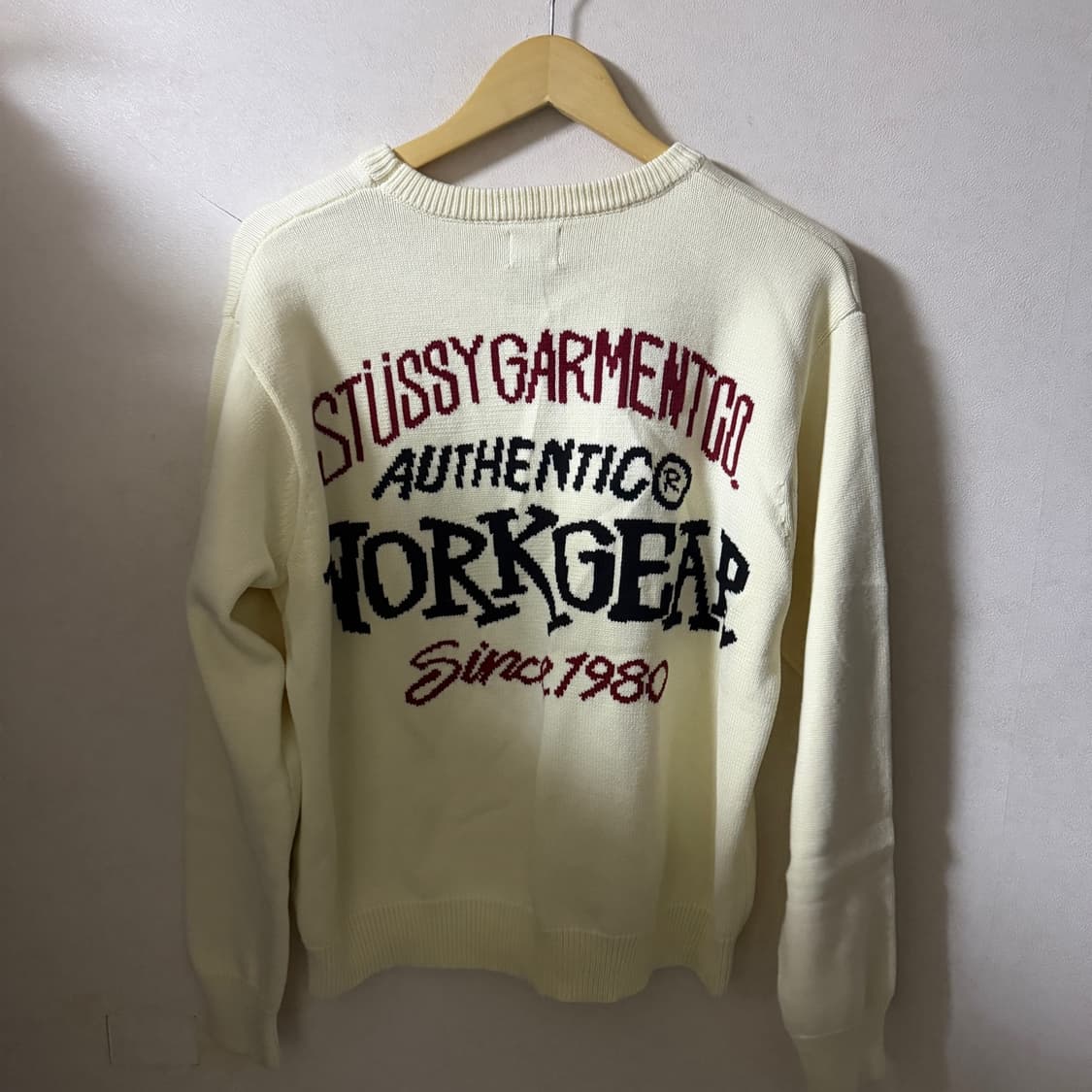 스투시 어센틱 워크기어 스웨터 내츄럴 M (남성 100정도) 상품이미지1
