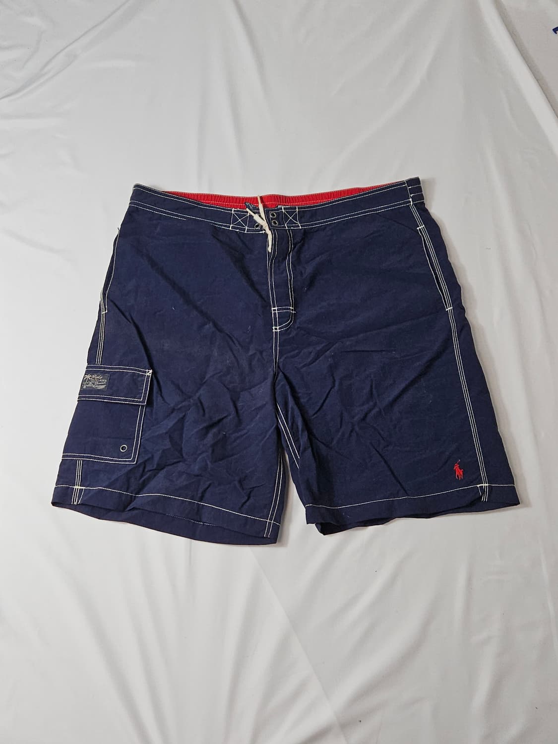 폴로 랄프로렌 정품 나일론 숏팬츠 스윔쇼츠 반바지 솔리드네이비 L 상품이미지1