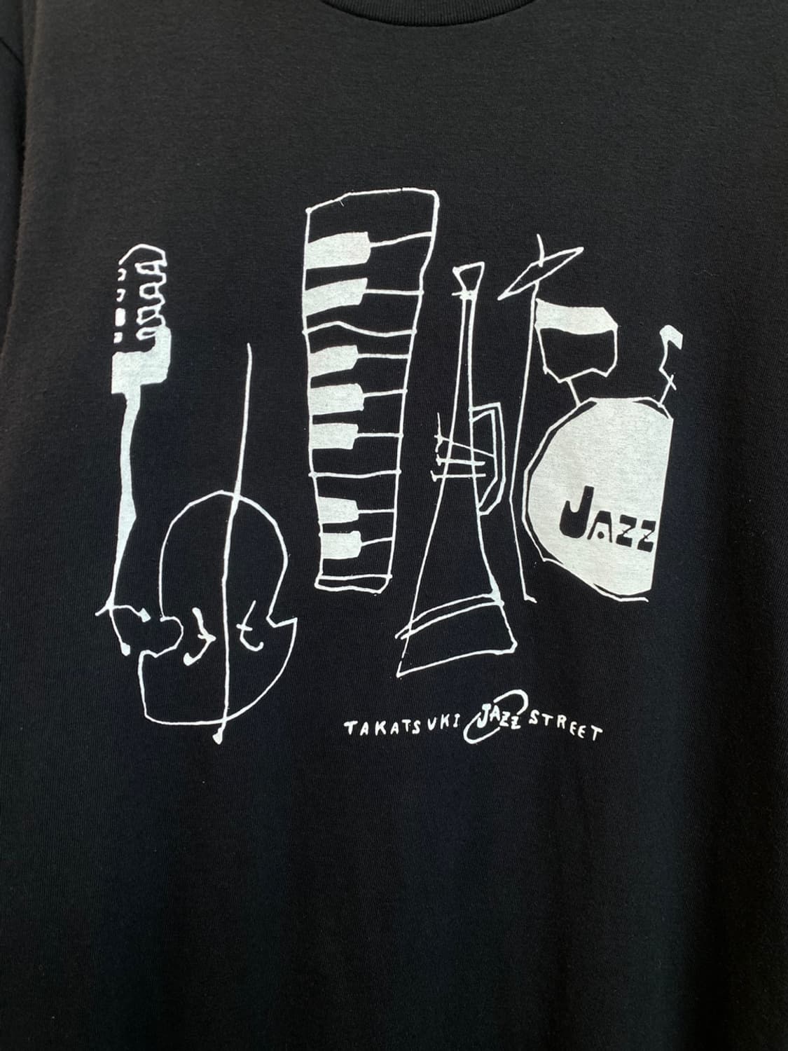 JAZZ STREET 블랙 그래픽 반팔티셔츠(공용S) 상품이미지5