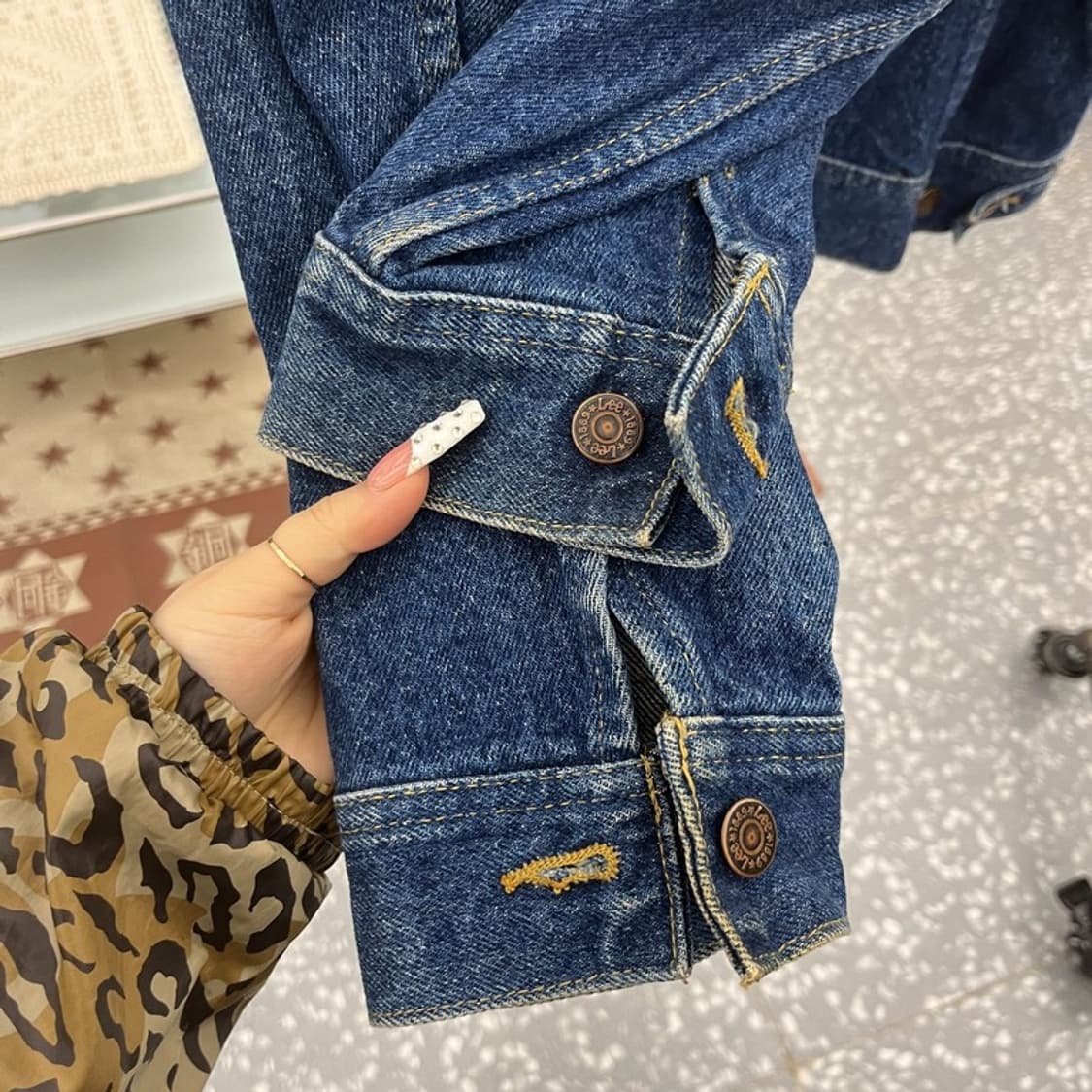 LEE 올드스쿨 빈티지 데미지 워싱 데님자켓 M C10361 상품이미지6