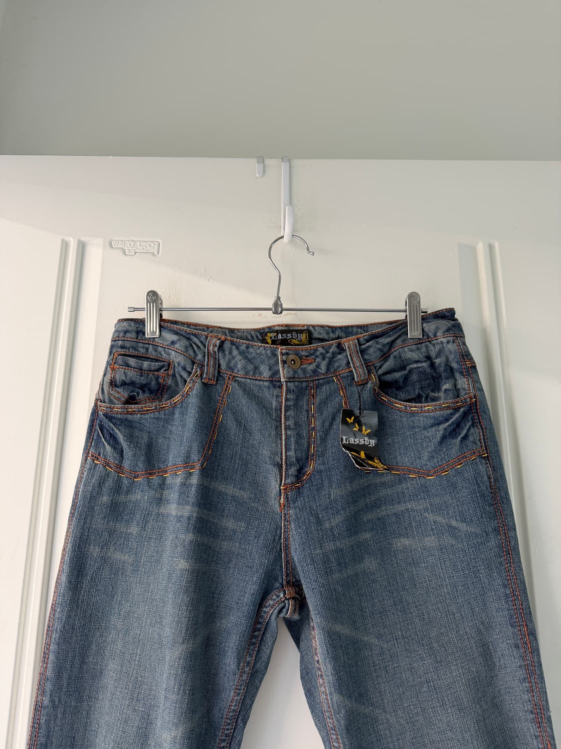 일본빈티지 페어리코어 자수 부츠컷데님 상품이미지7