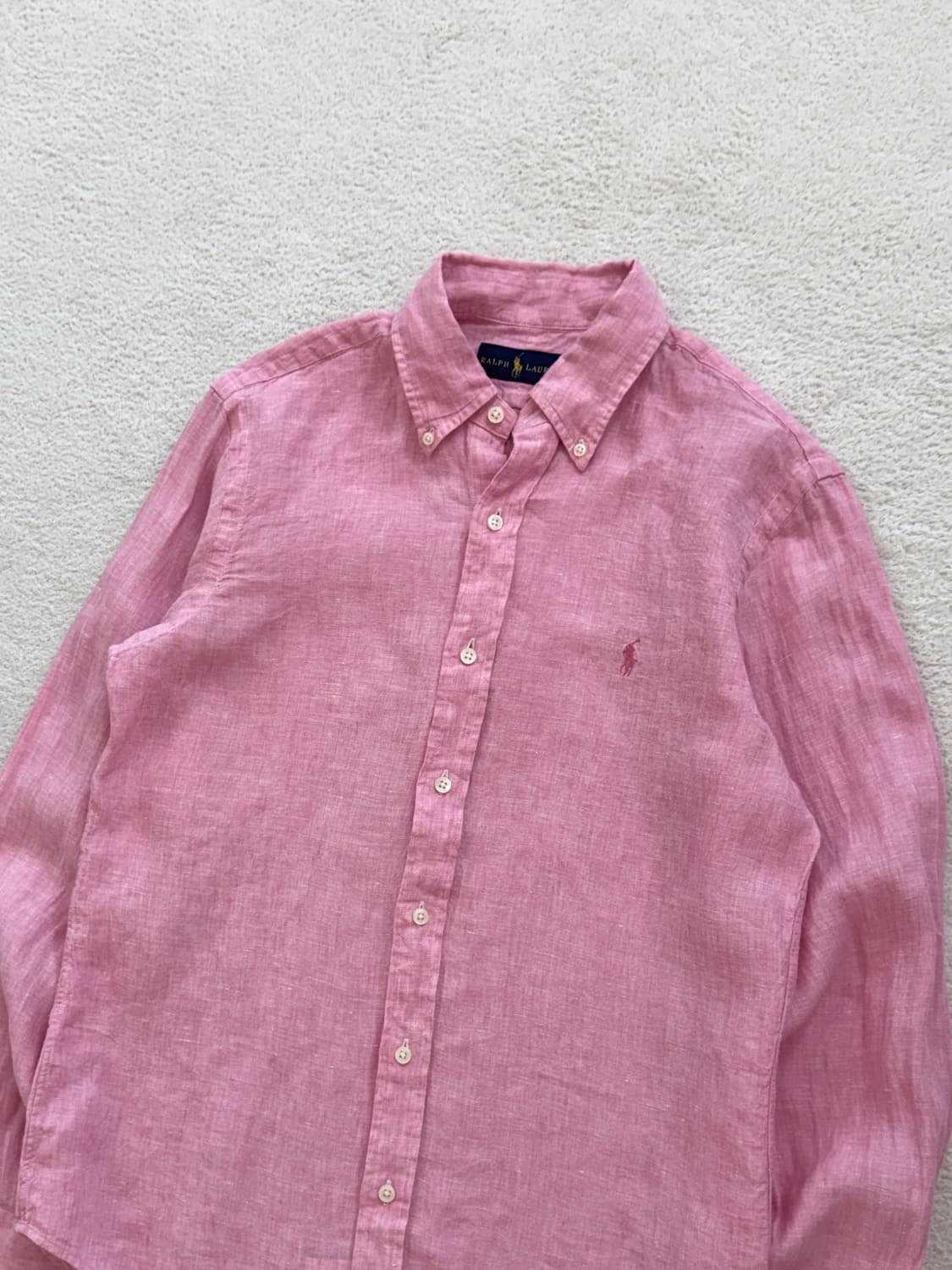 폴로 연핑크 린넨 셔츠 상품이미지1