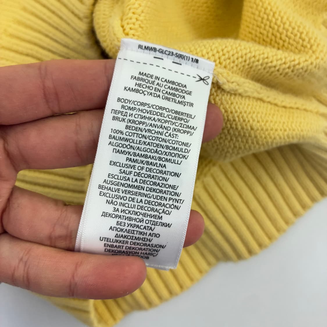 Polo  폴로 랄프로렌 자수 옐로우 코튼 니트 상품이미지6