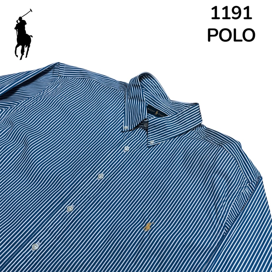 폴로 신형 블루 스트라이프 셔츠 2XB 상품이미지4