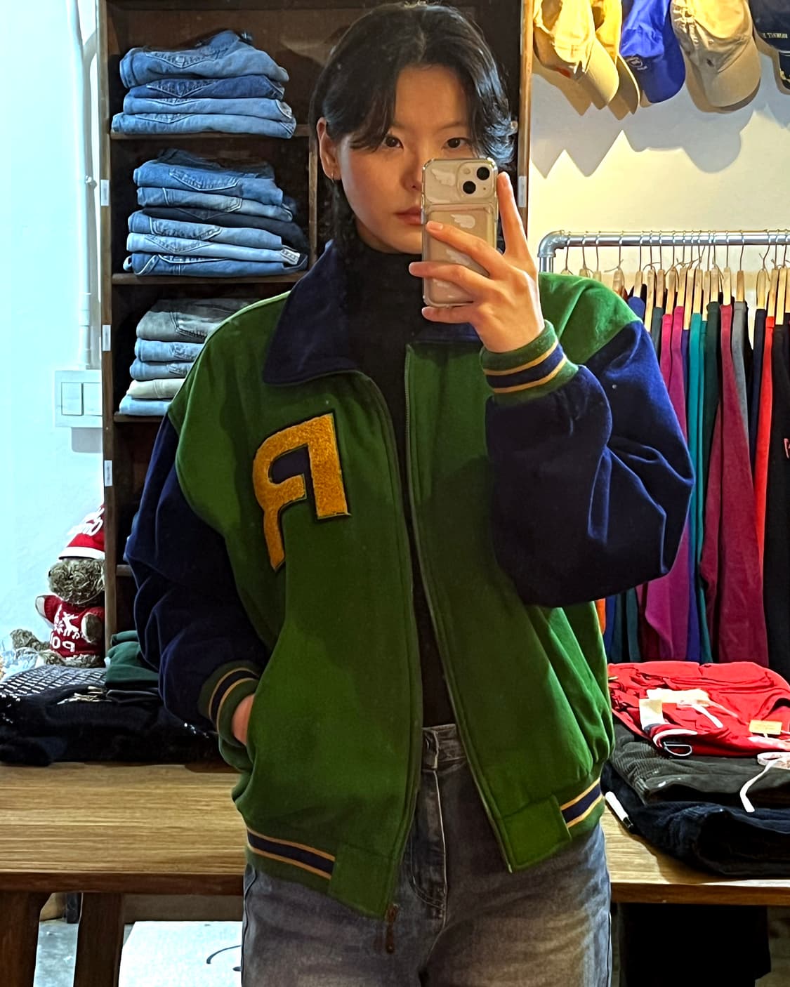 90s 리복 울 바시티 자켓 (Old Reebok Varsity) 상품이미지1
