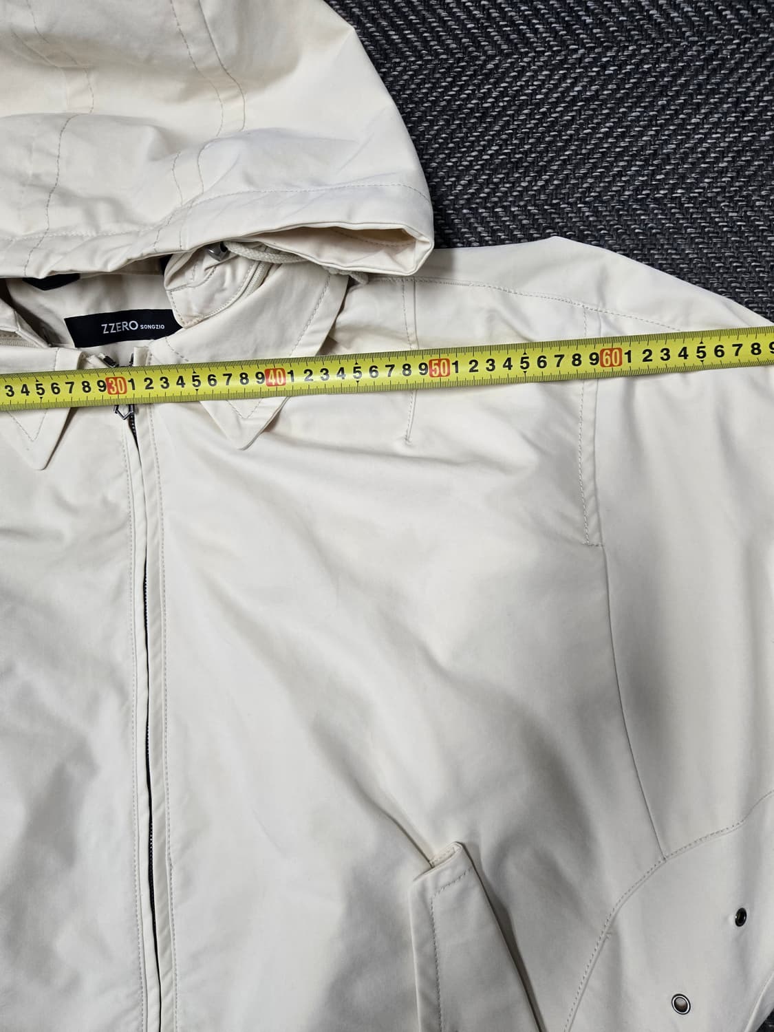 송지오옴므 23ss 후드 디터쳐블 카라 돌먼 점퍼 상품이미지6