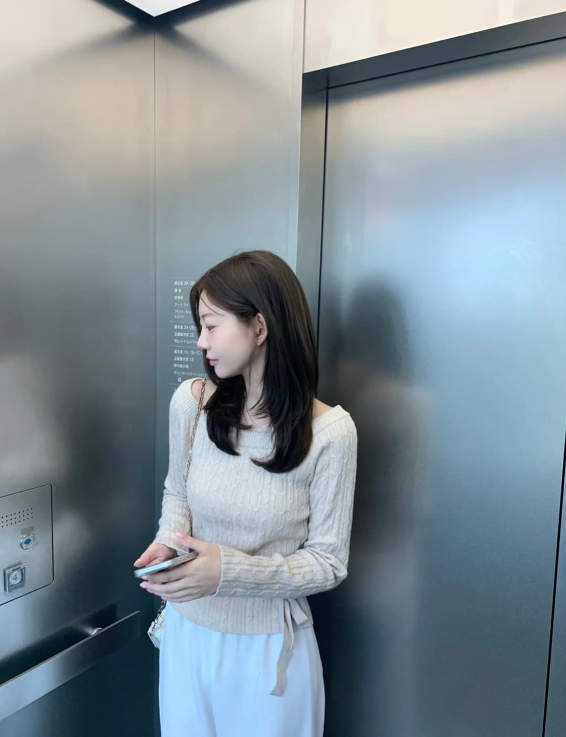 제니오 시나몬 케이블 니트 베이지 상품이미지4