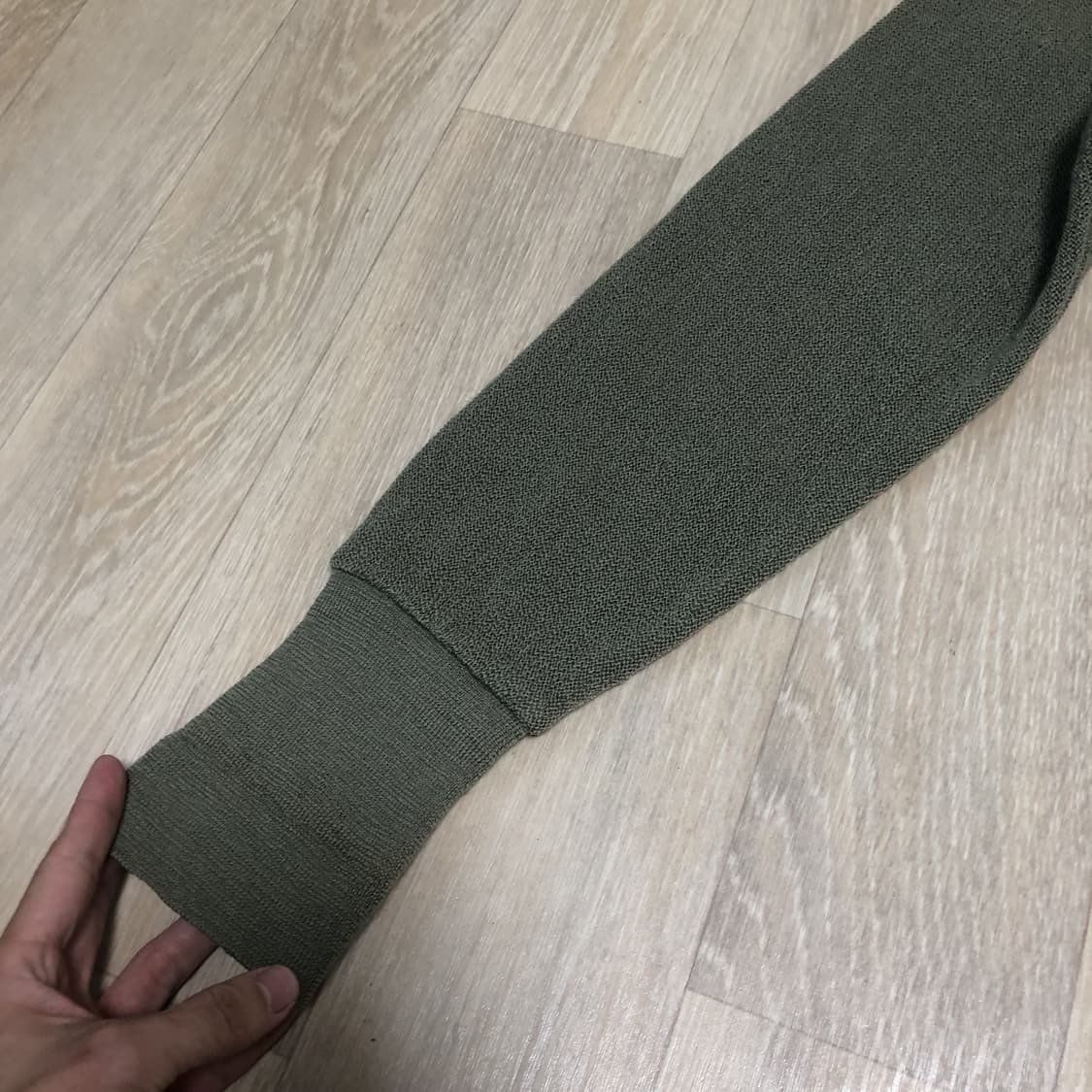 (100) 90's 라코스테 LACOSTE 양두조직 가디건 올리브 카키 상품이미지2