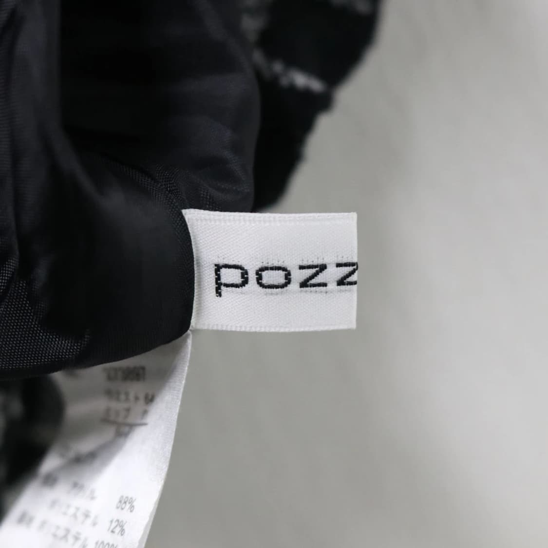 POZZETTA  블랙 체크 프릴 미니스커트 59713 상품이미지5