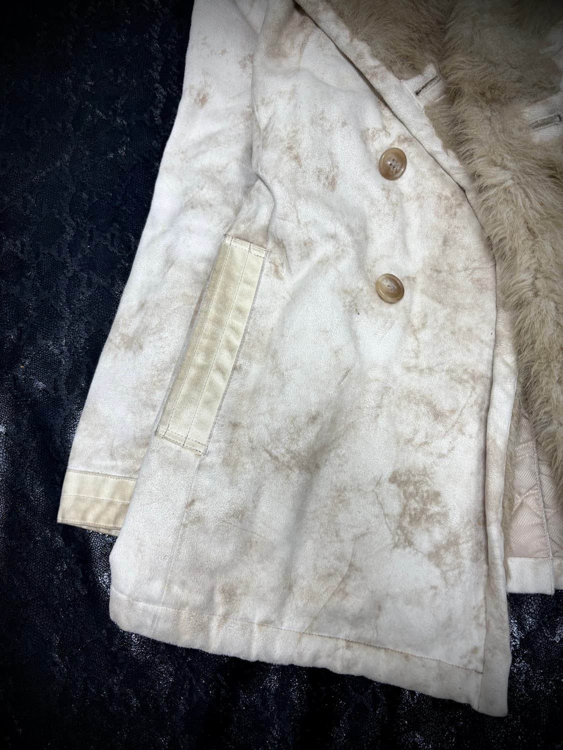 00’s V-Kei Archive Beige Fur Trimming Ja 상품이미지5