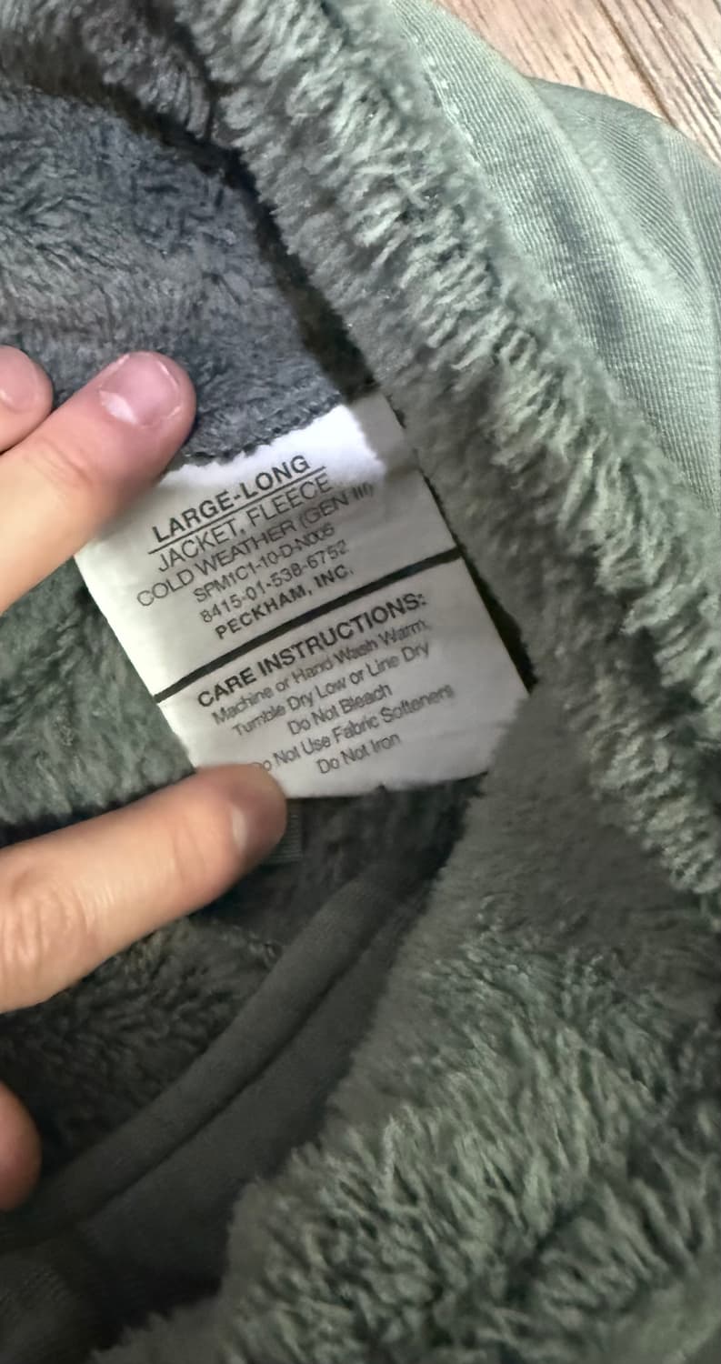 (L-L) 오리지널 미군 젠3 폴라텍 플리스 후리스 자켓 상품이미지3