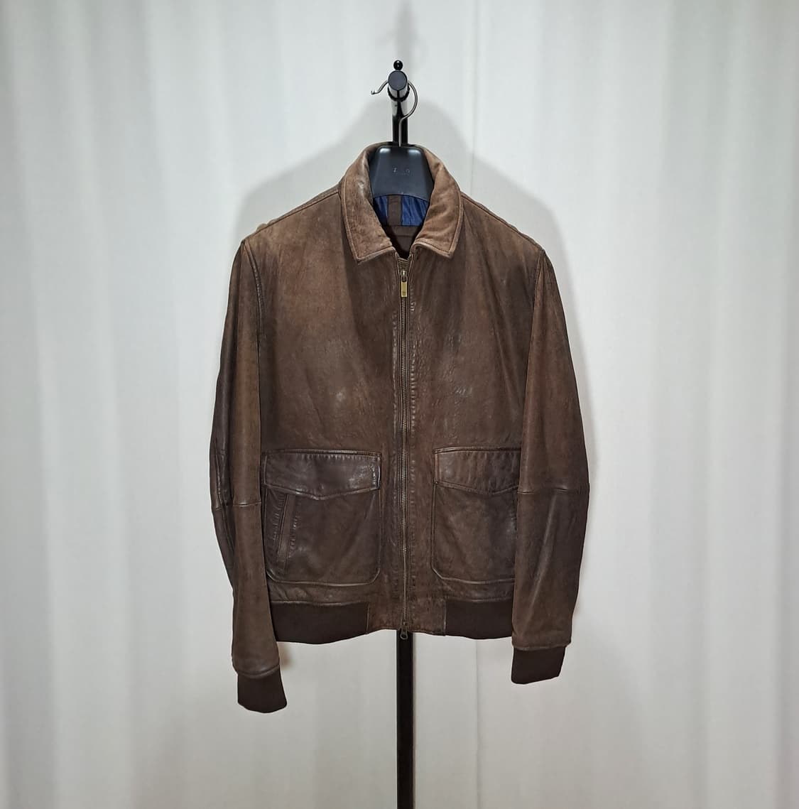 (택포) 마시모두띠 A-2 오일워싱 양가죽 자켓 L B274 상품이미지1