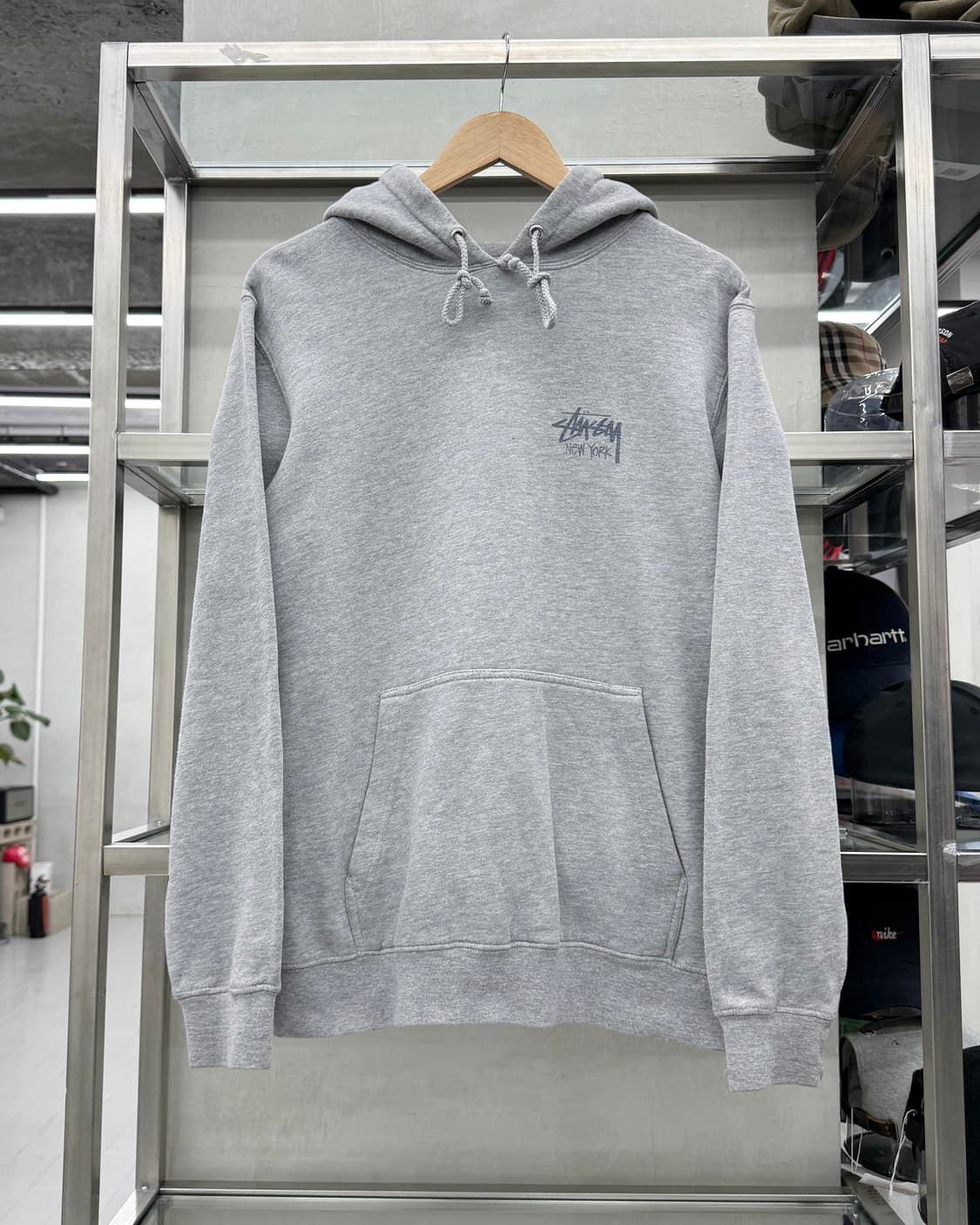 스투시 00s 뉴욕 빅로고 New York 스웻 후디 후드티 상품이미지4