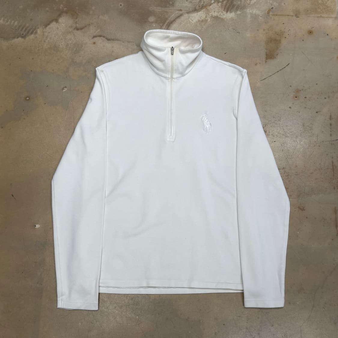 M 폴로랄프로렌 골프 빅포니 여성용 화이트 니트 집업 상품이미지2