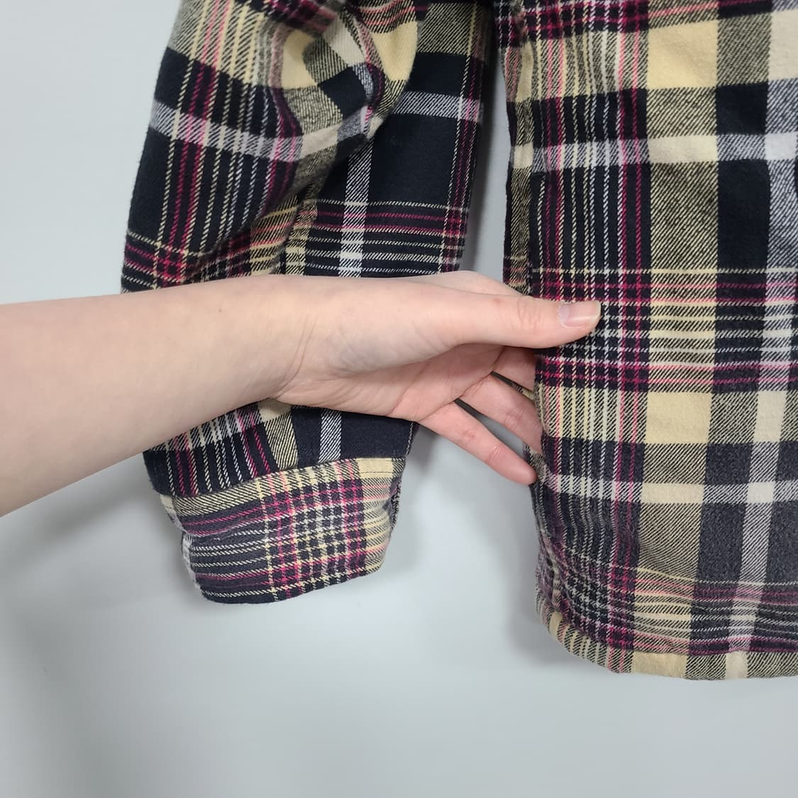 슈프림 X 디키즈 플레이드 후드 집업 셔츠 블랙 XL 상품이미지4