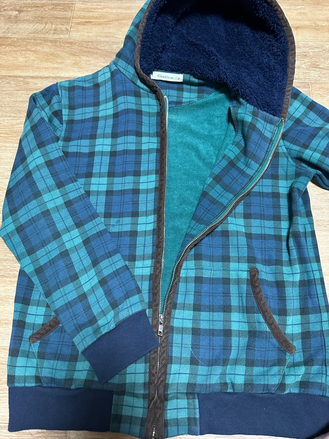 빈티지 체크 후드집업 상품이미지2