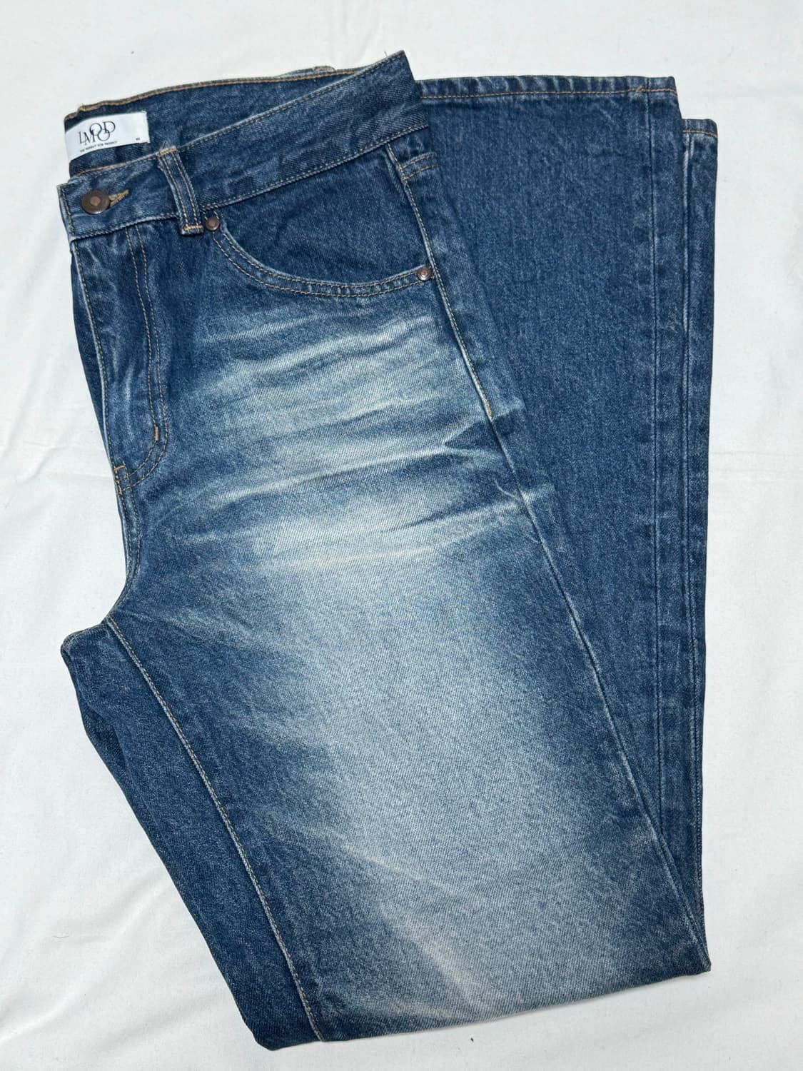 엘무드 / 잔느 플레어 데님팬츠 (프렌치블루) / 46 상품이미지2