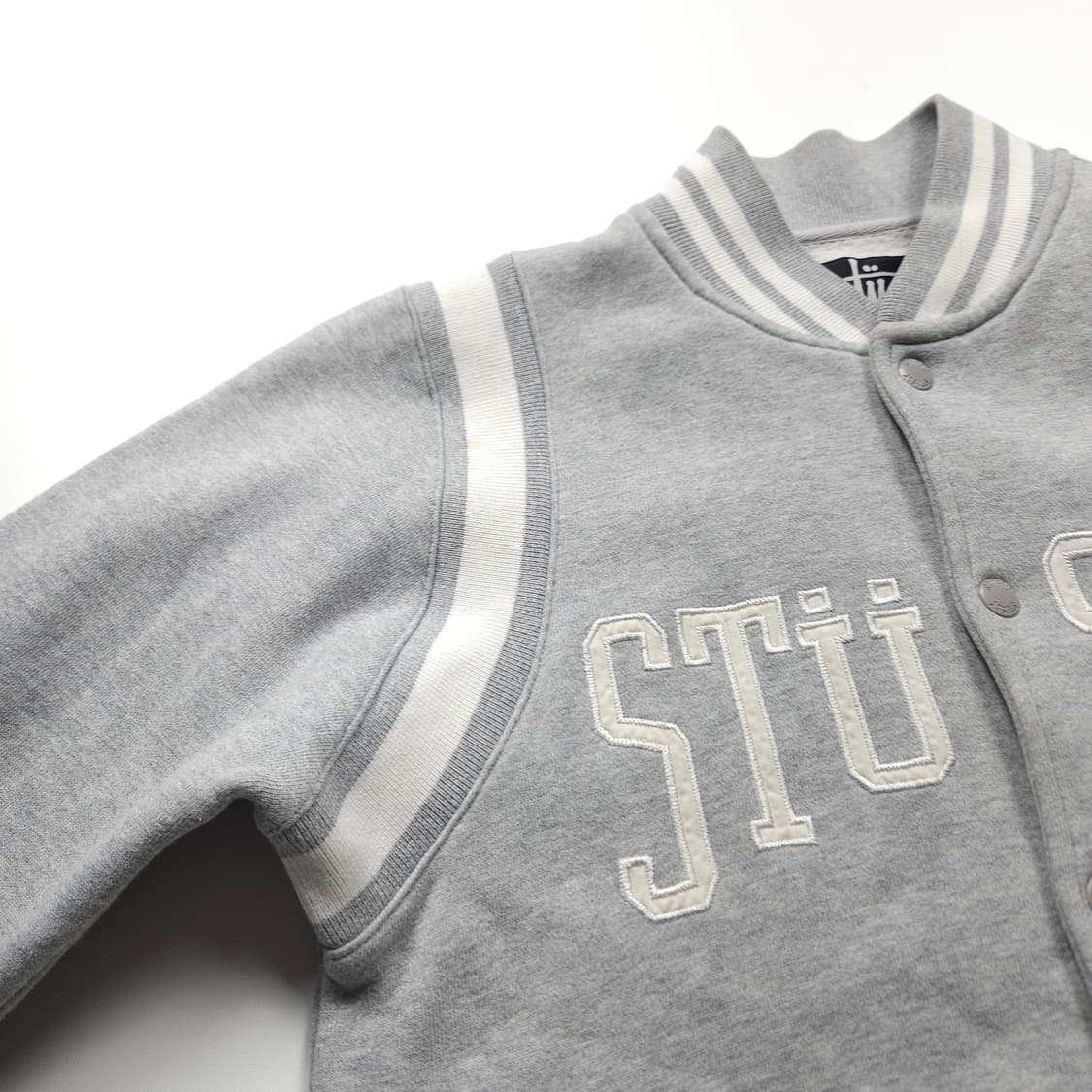 스투시 빅로고 스펠아웃 스웻 바시티 자켓 (S) 상품이미지5