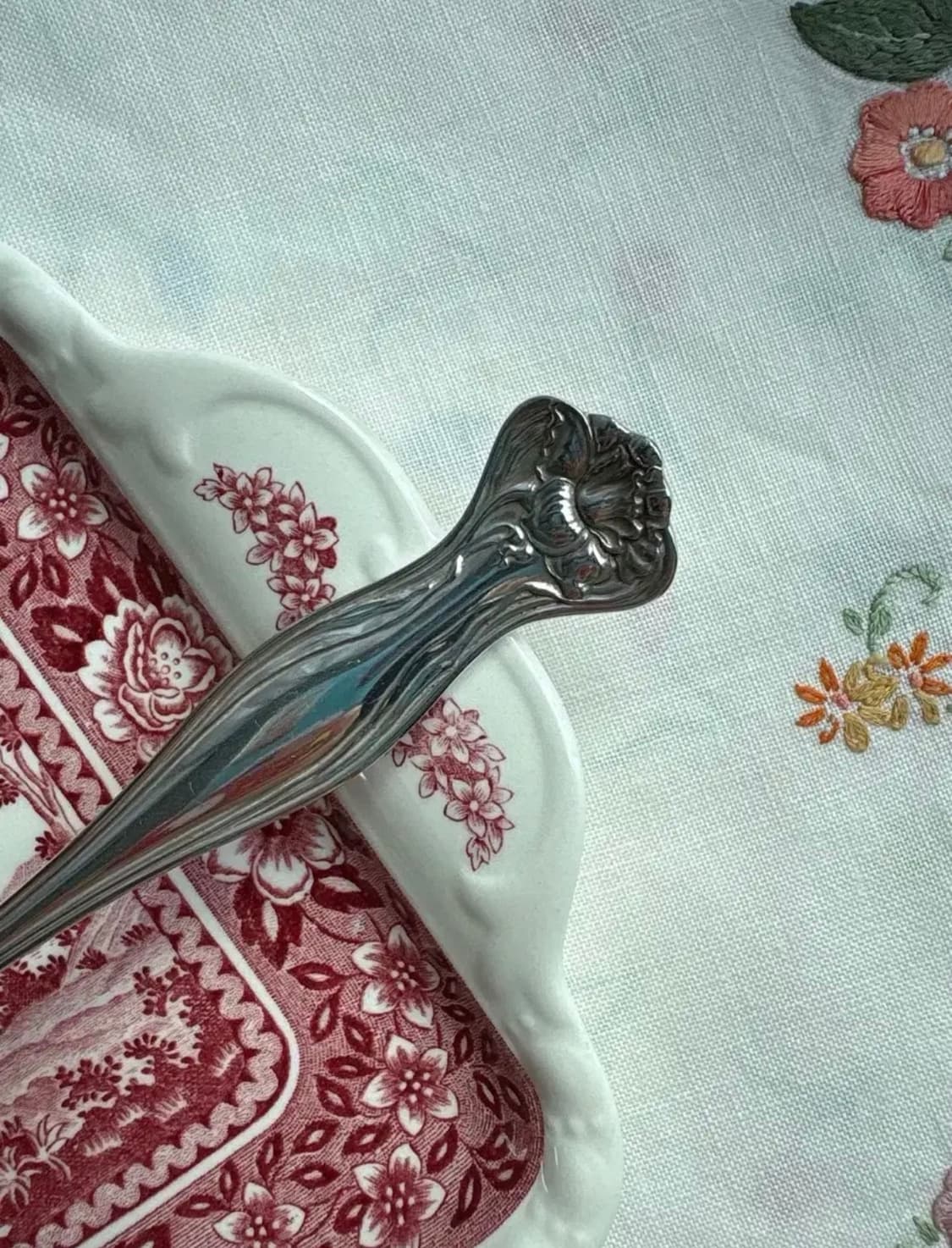 앤틱 실버플레이트 1847 Rogers Bros  아르누보 서빙스푼 상품이미지3