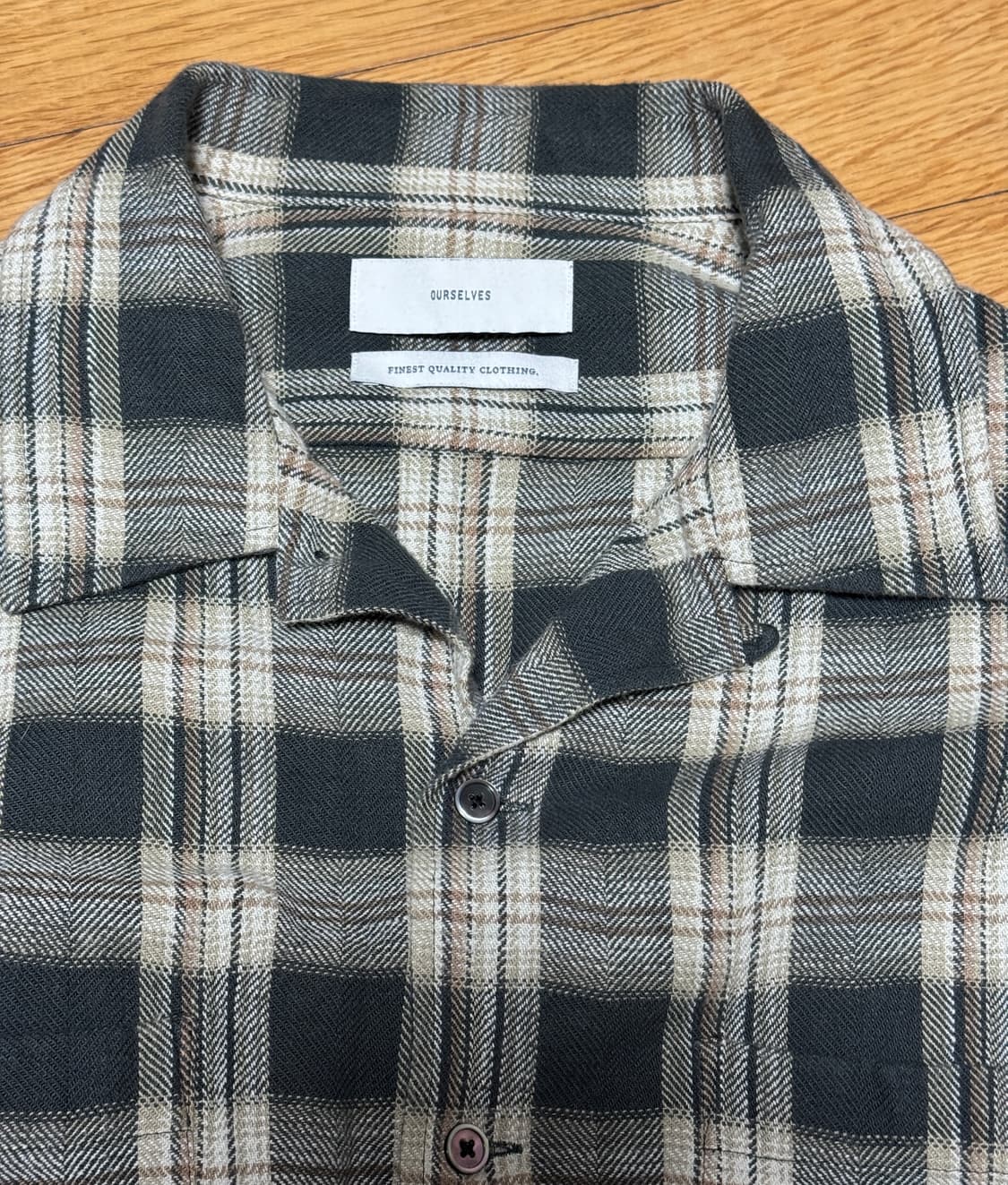 [1]아워셀브스 빈티지 체크셔츠 자켓 블랙 상품이미지3