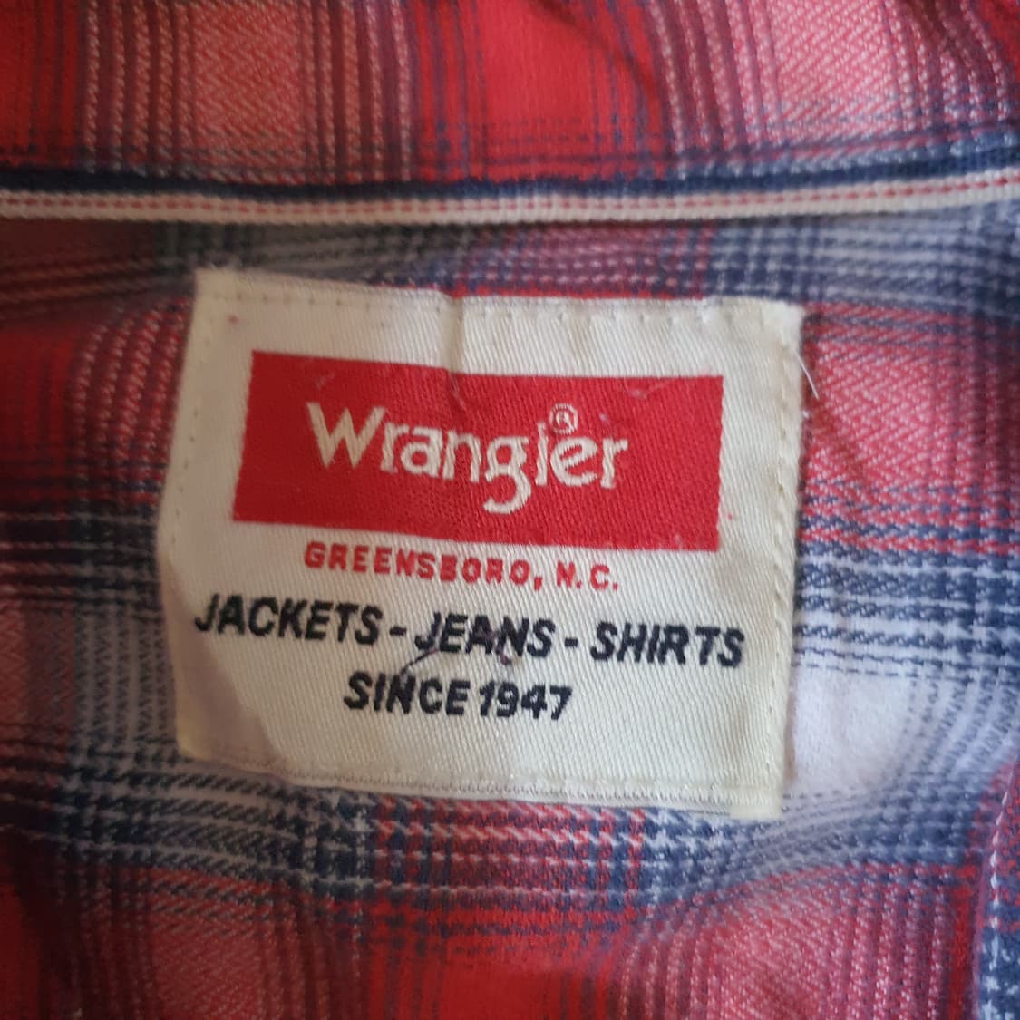 랭글러 웨스턴 체크 셔츠  no.58 상품이미지5