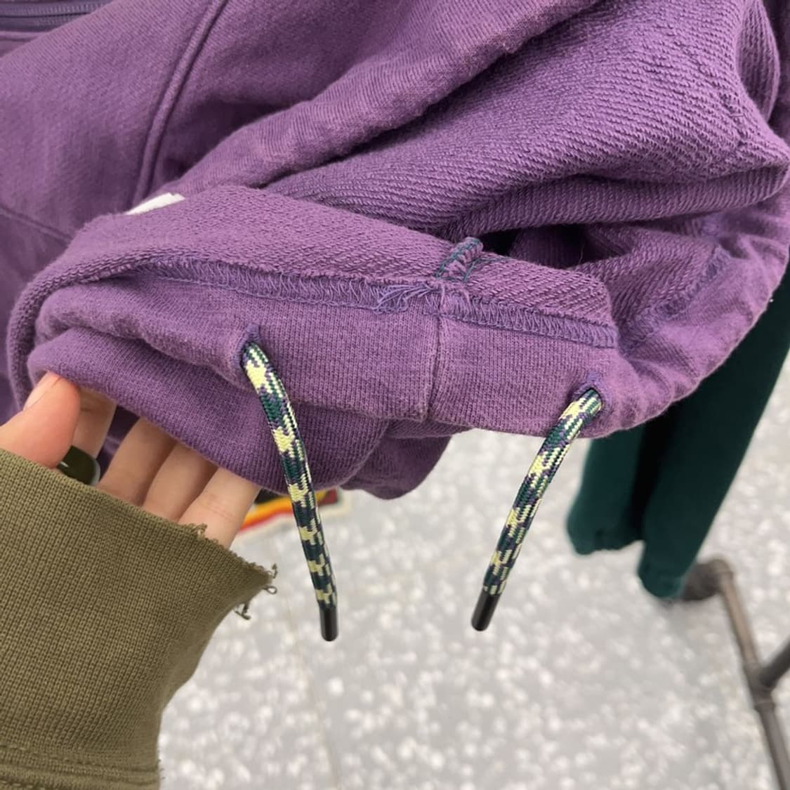 리바이스 레트로 컬러블럭 오버사이즈 반집업 맨투맨 XL C08159 상품이미지8