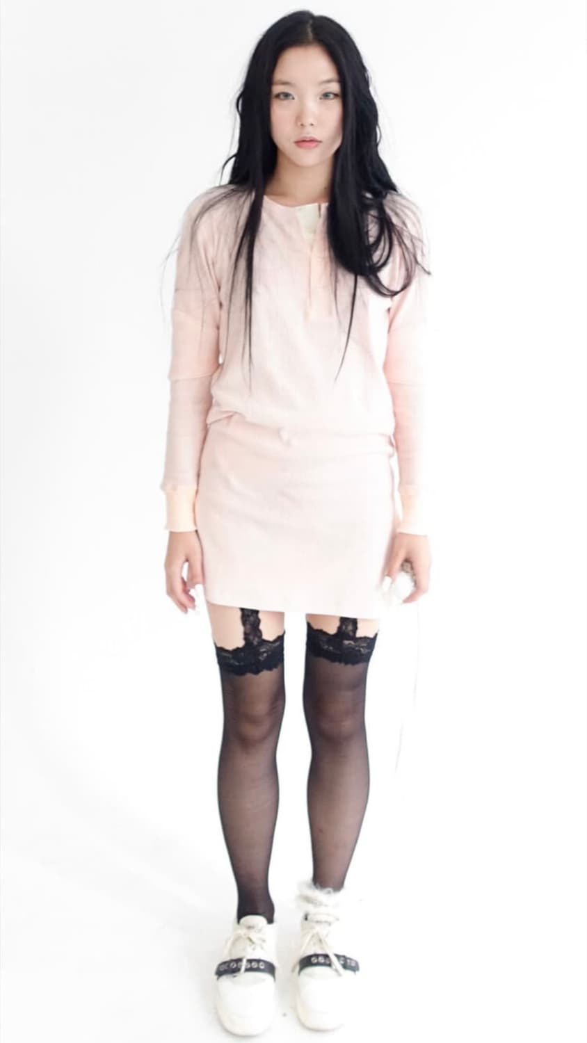 샵페어리 아일릿 패디드 허그탑 핑크 상품이미지1