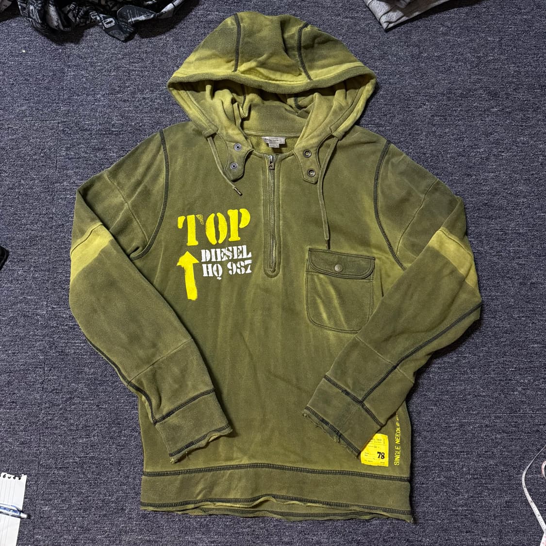 디젤 DIESEL 빈티지 후드티 상품이미지1