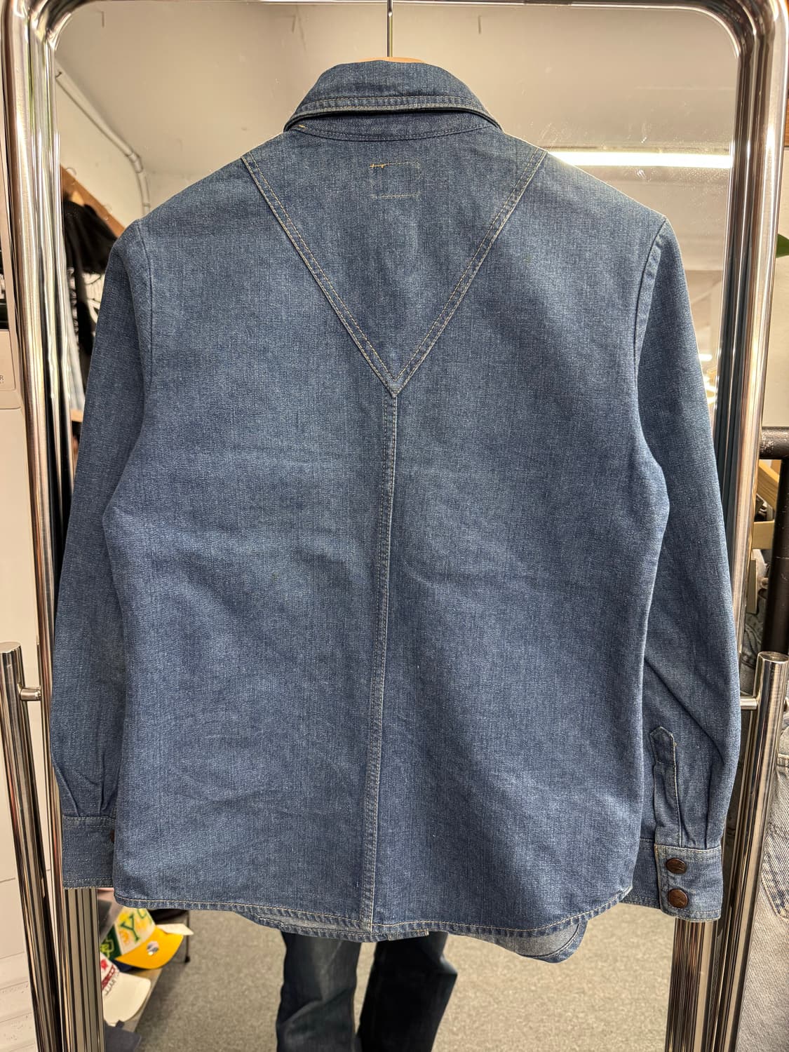 Simple Life 빈티지 여성 웨스턴 이글자수 데님셔츠 상품이미지5