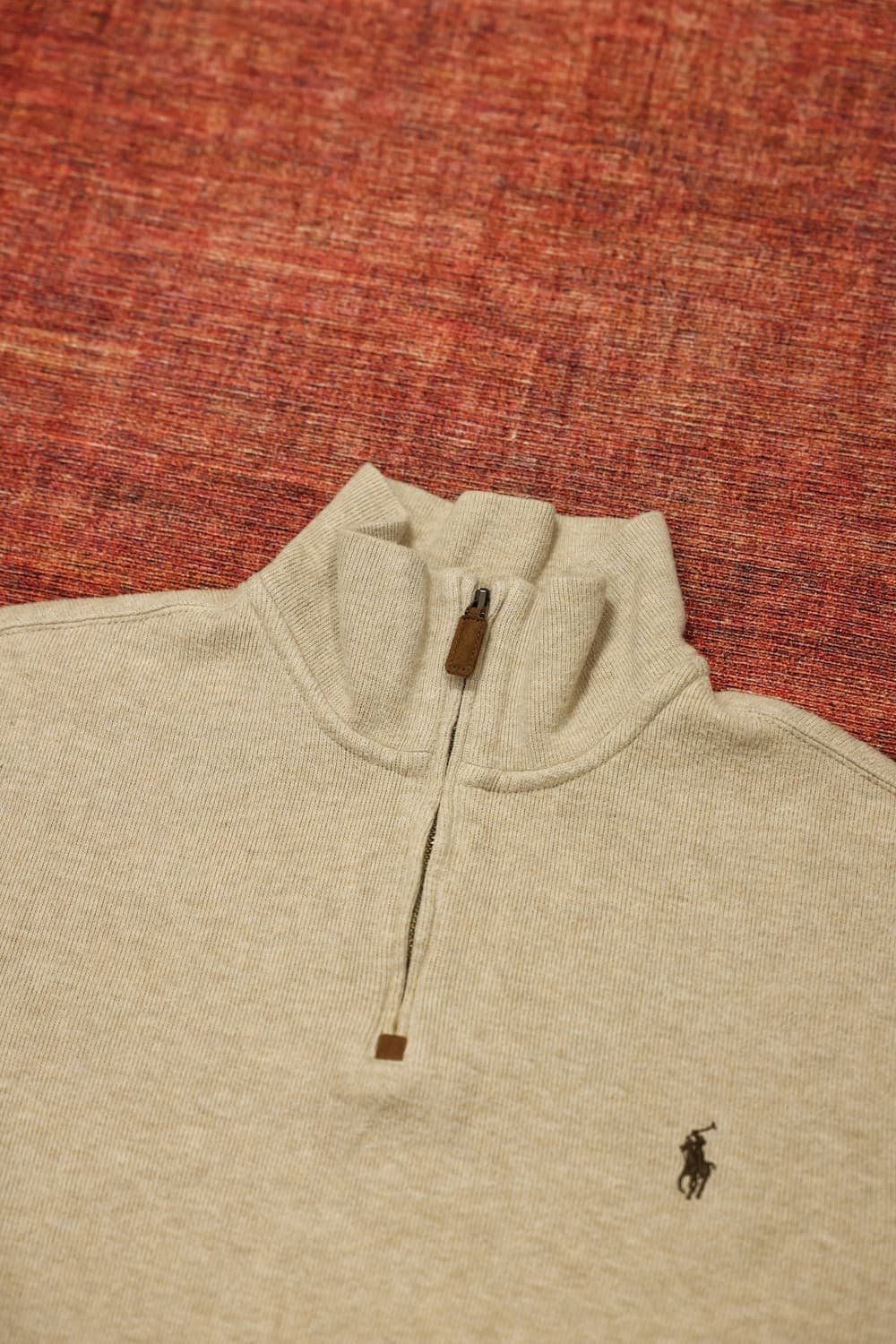 폴로 하프집업 니트 베이지 판매 상품이미지7