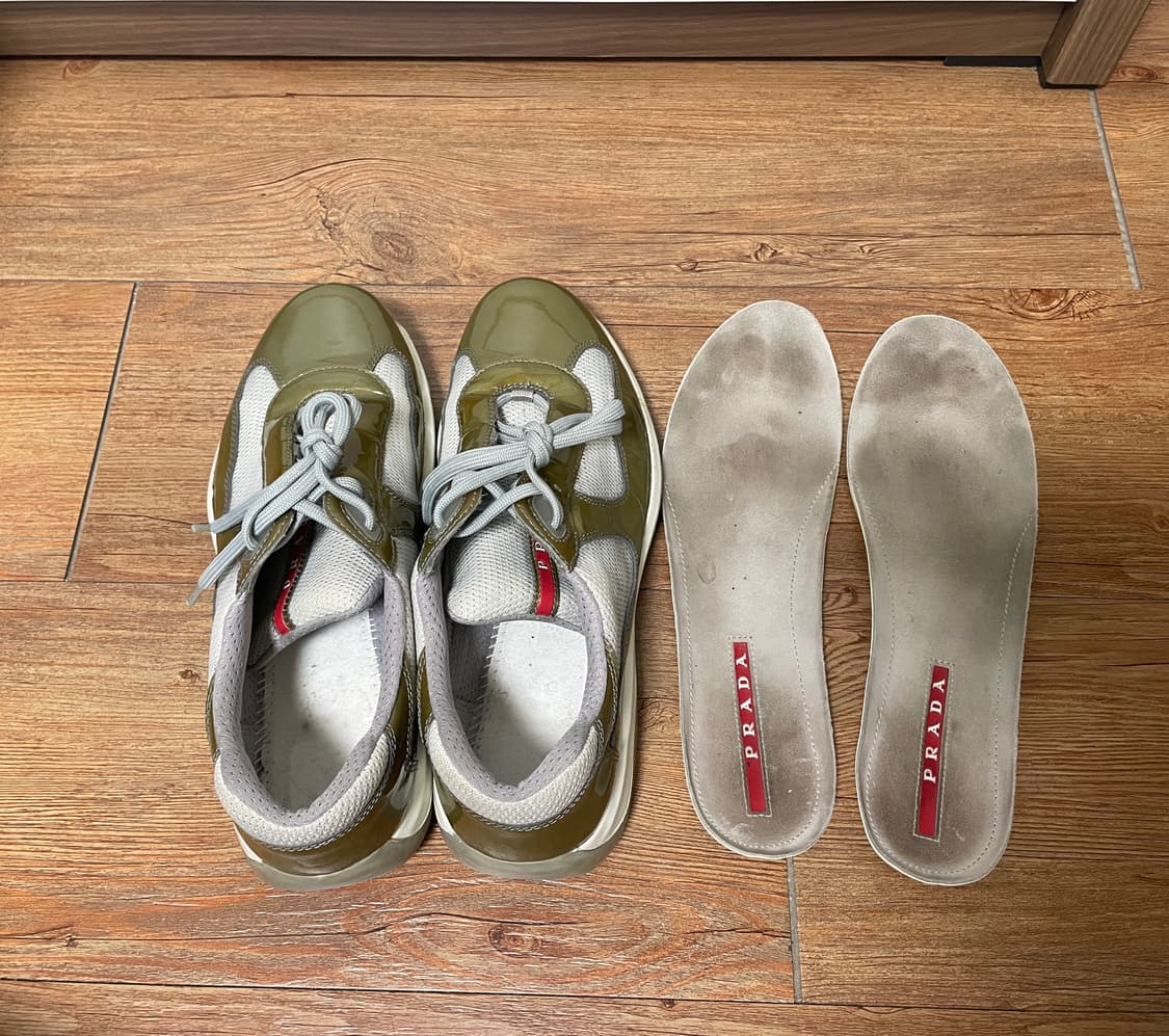 프라다 아메리카컵 올리브 그린 UK7.5 상품이미지9