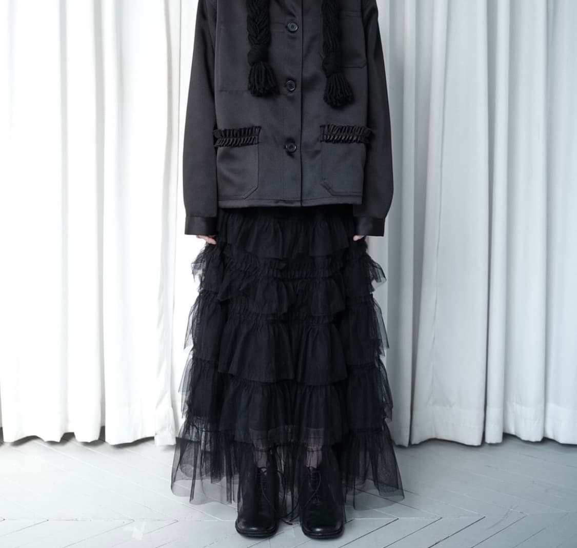 생긴스튜디오 TULLE TIERED LONG SKIRT 상품이미지1