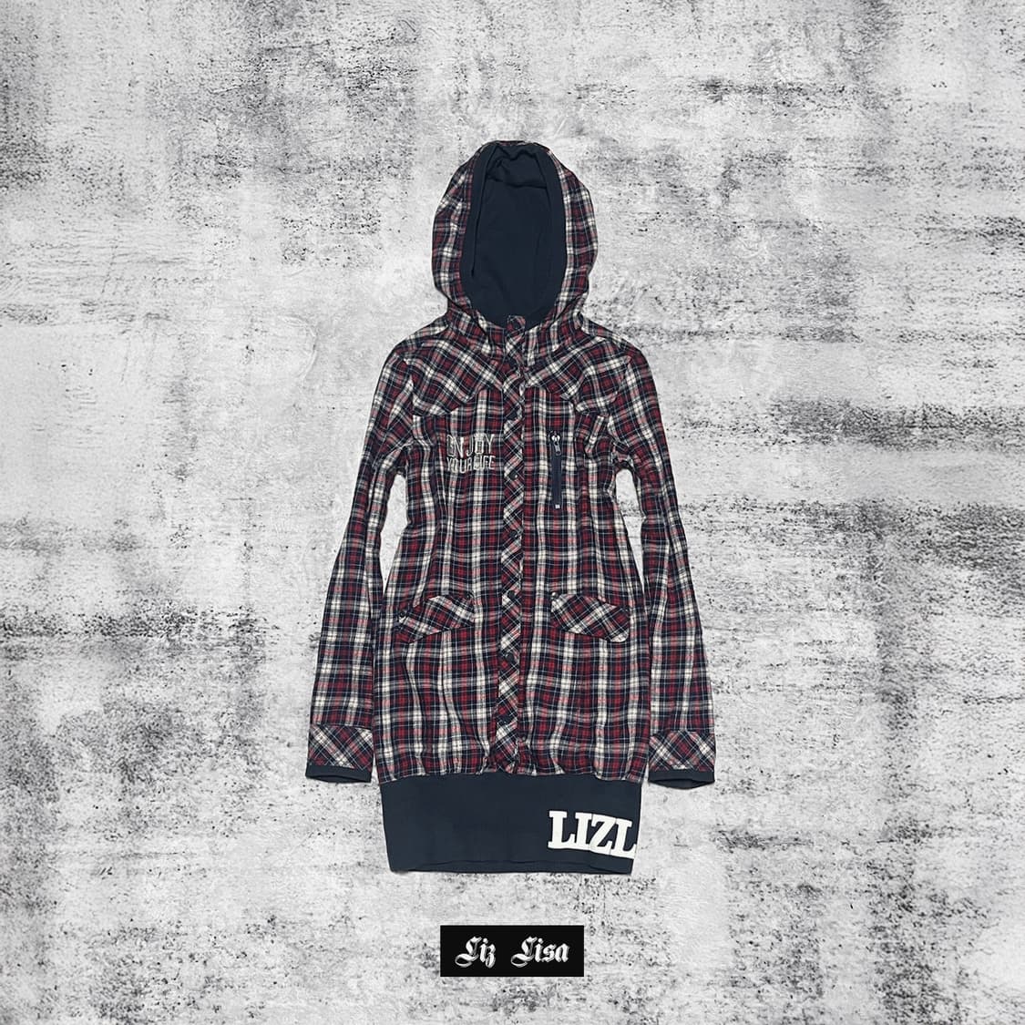 (Liz Lisa) y2k flannel hood  상품이미지1