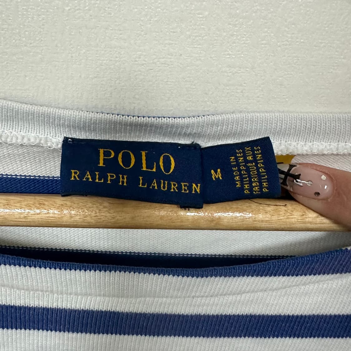 폴로 스트라이프 7부 티셔츠M 상품이미지3