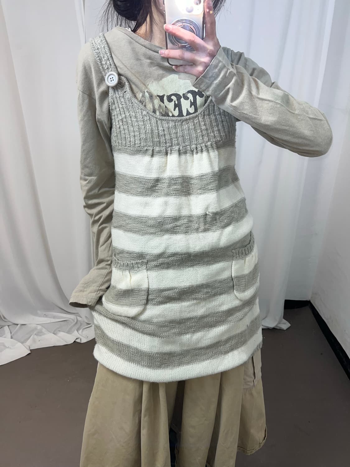 너드 일본 소녀st 러블리 베이지 셋업 상품이미지7