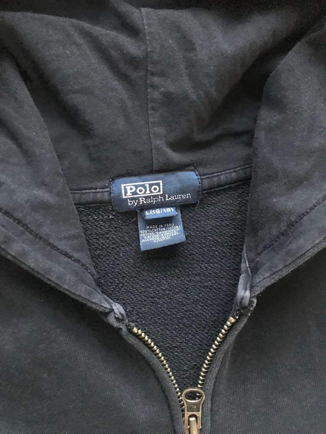 폴로 랄프로렌 포니 로고 블랙 후드집업 상품이미지7