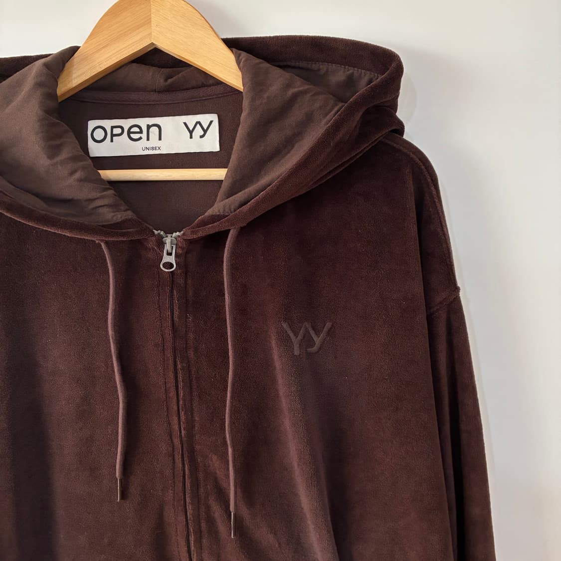 오픈와이와이 벨루어 후드 집업 상품이미지2
